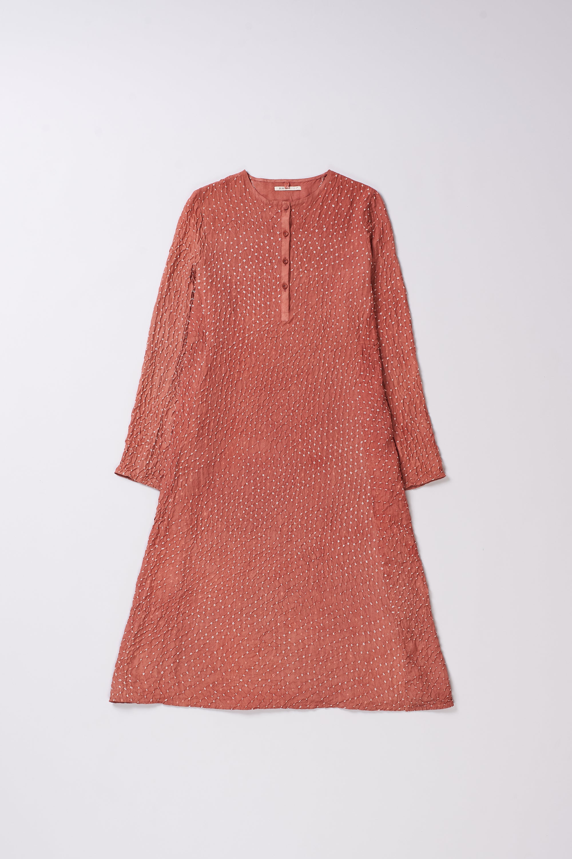 ROUGE PINK BANDHANI KURTA DRESS