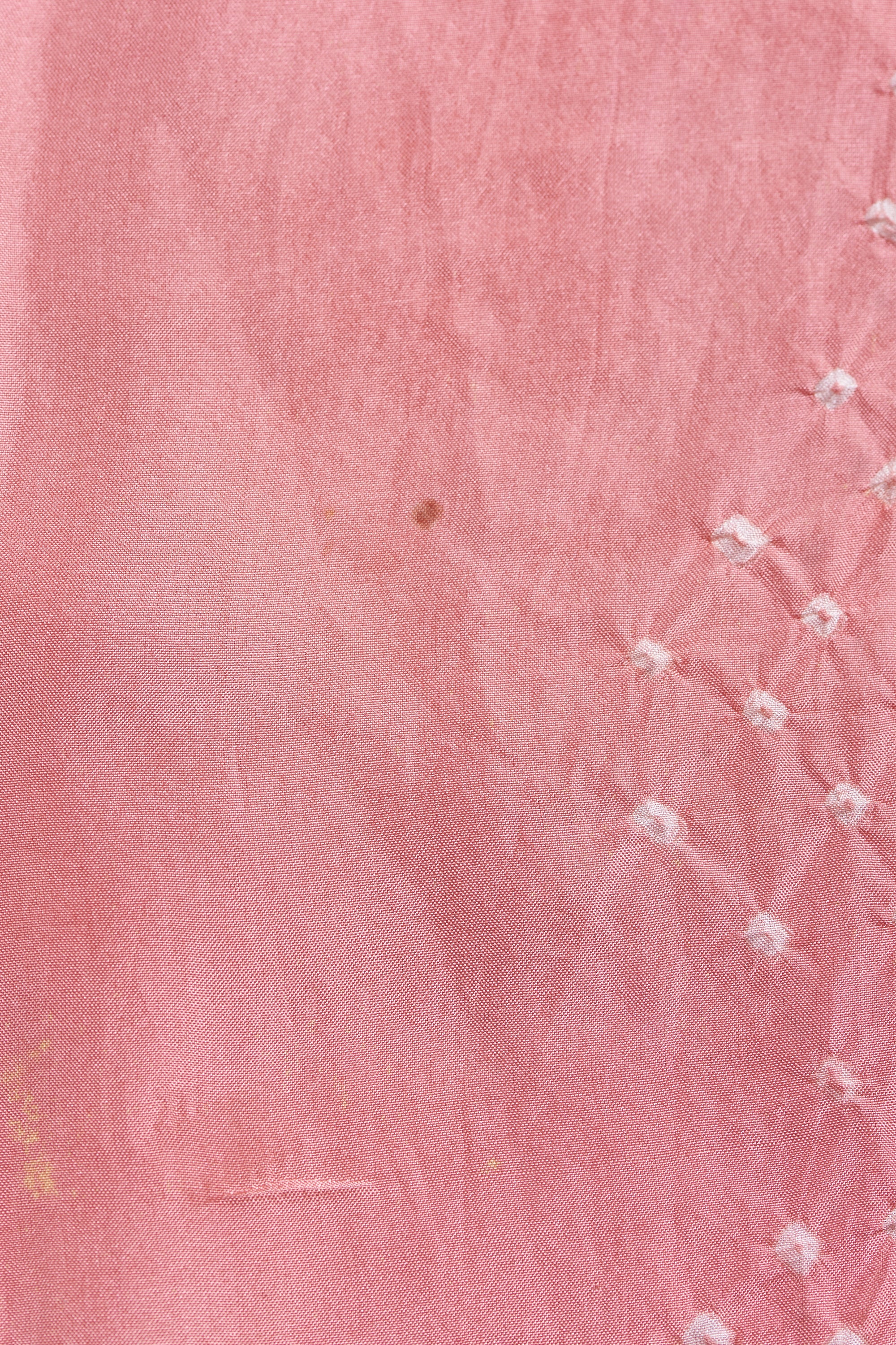PINK WOOD SILK BANDHANI SCARF