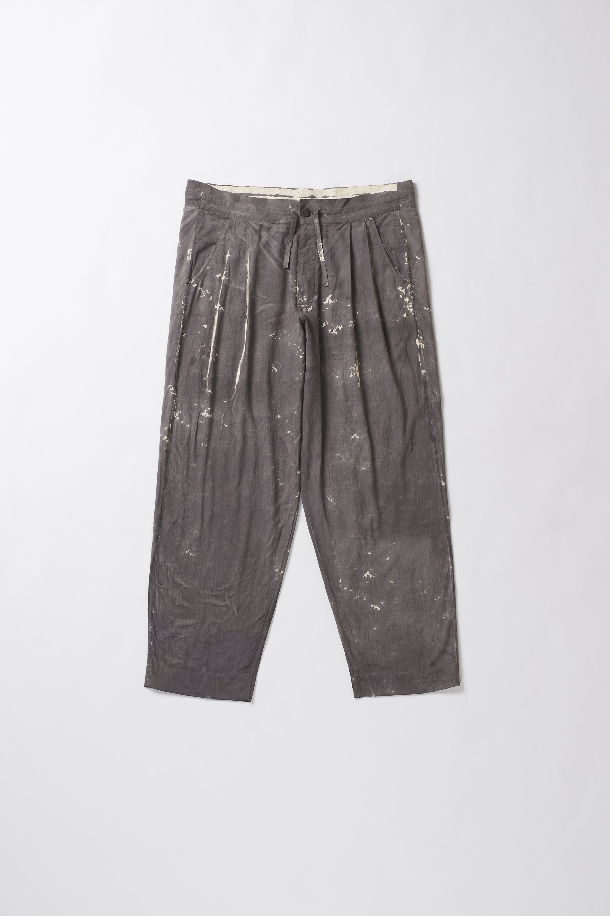 Gray pants with white speckles
