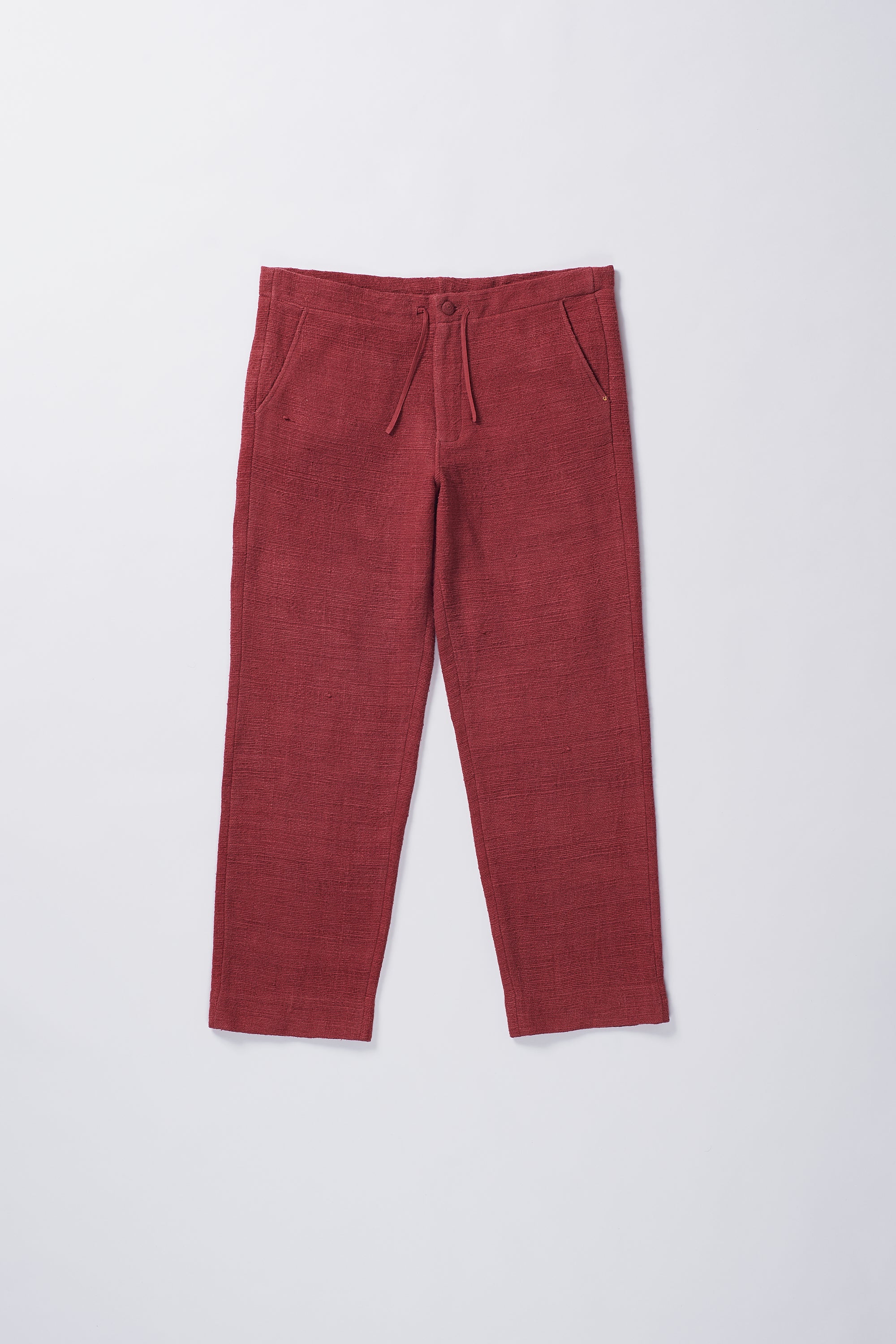 CRIMSON PINK BLOCK PRINT UNISEX PANT