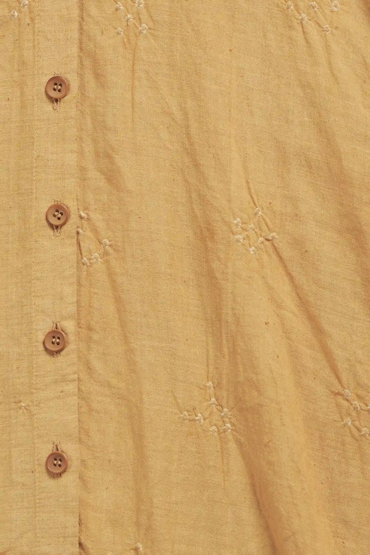 Mustard Yellow Bandhani Cotton Dress