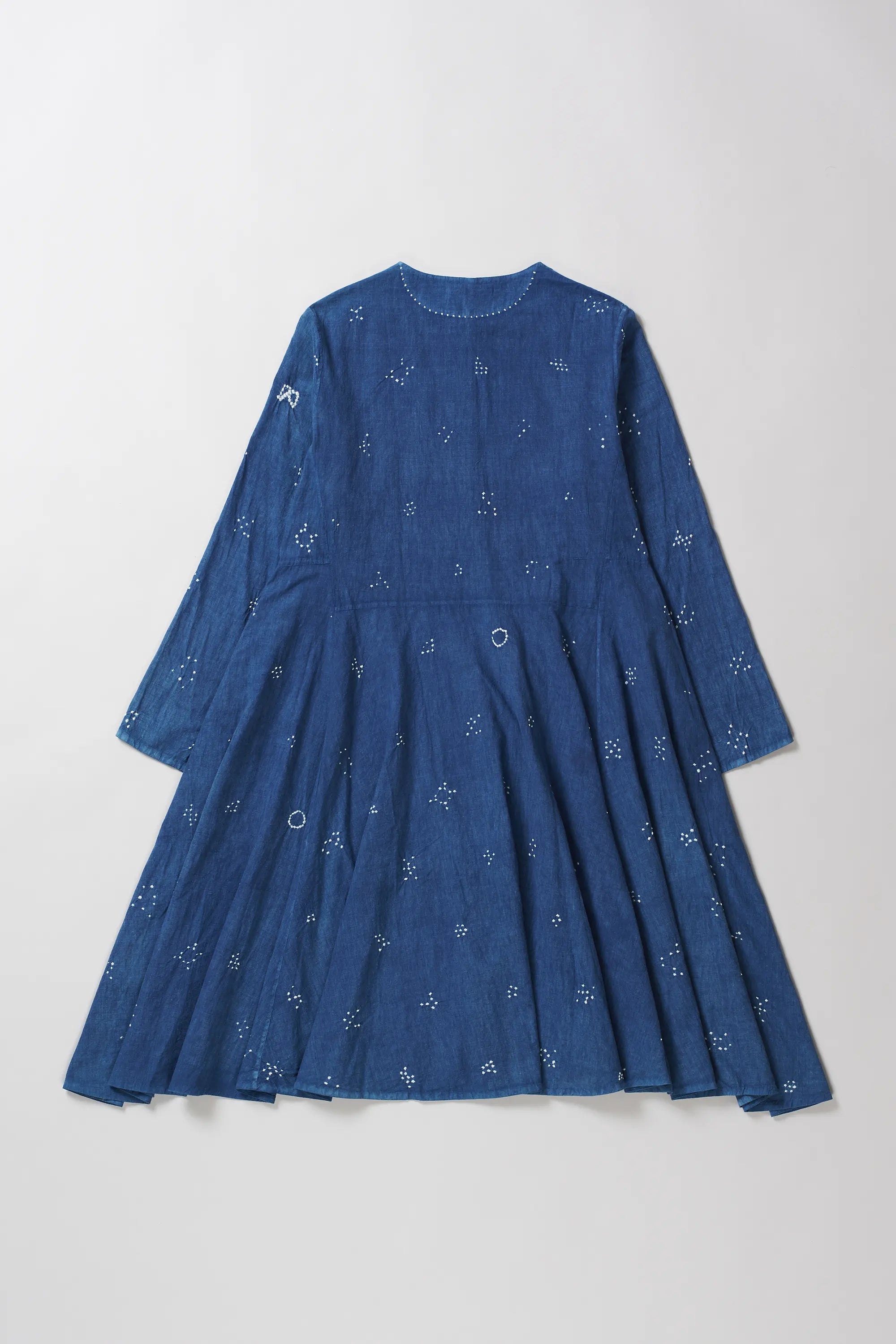 Bandhani Dress in Medium Indigo