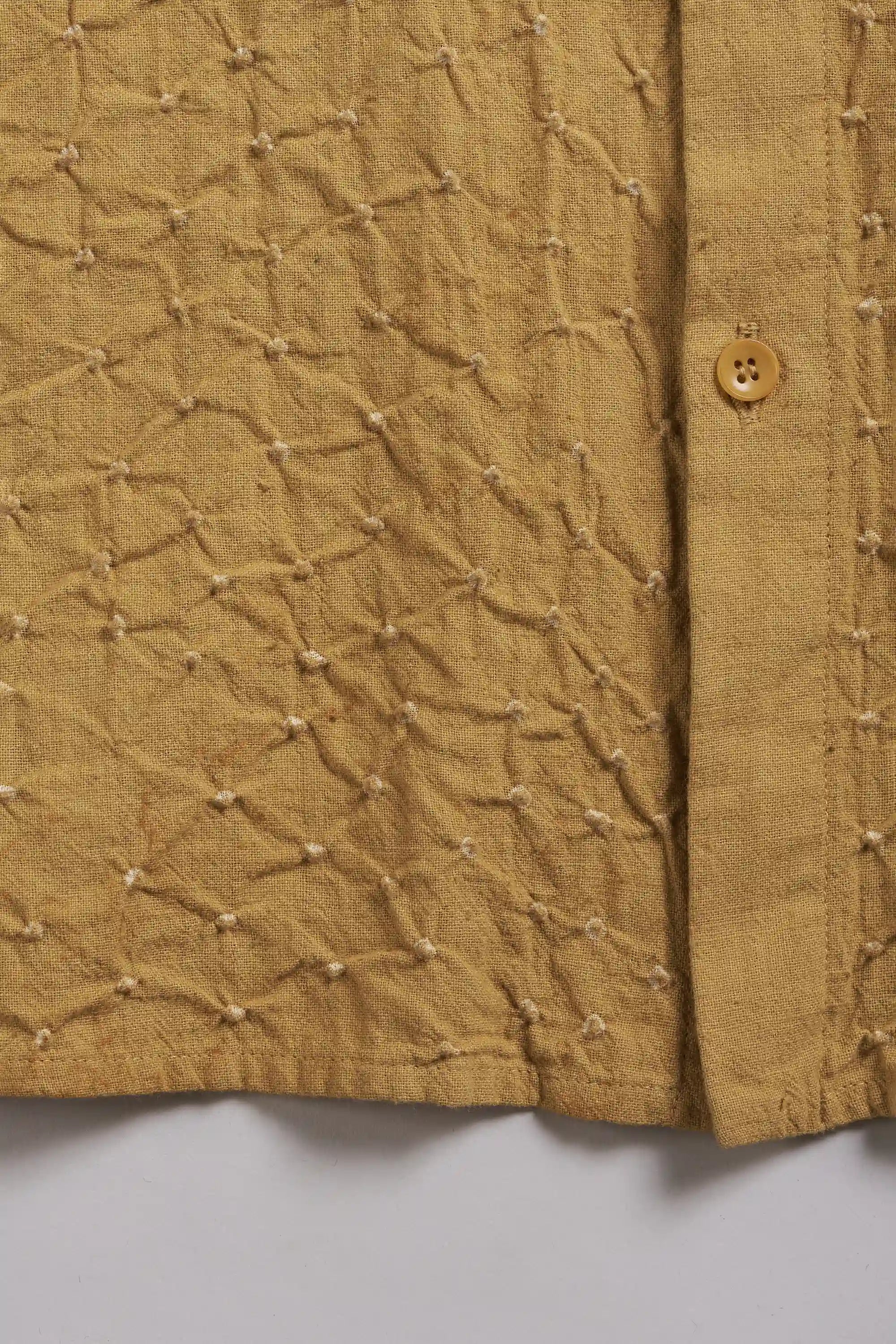 Mustard Yellow Bandhani Cotton Shirt
