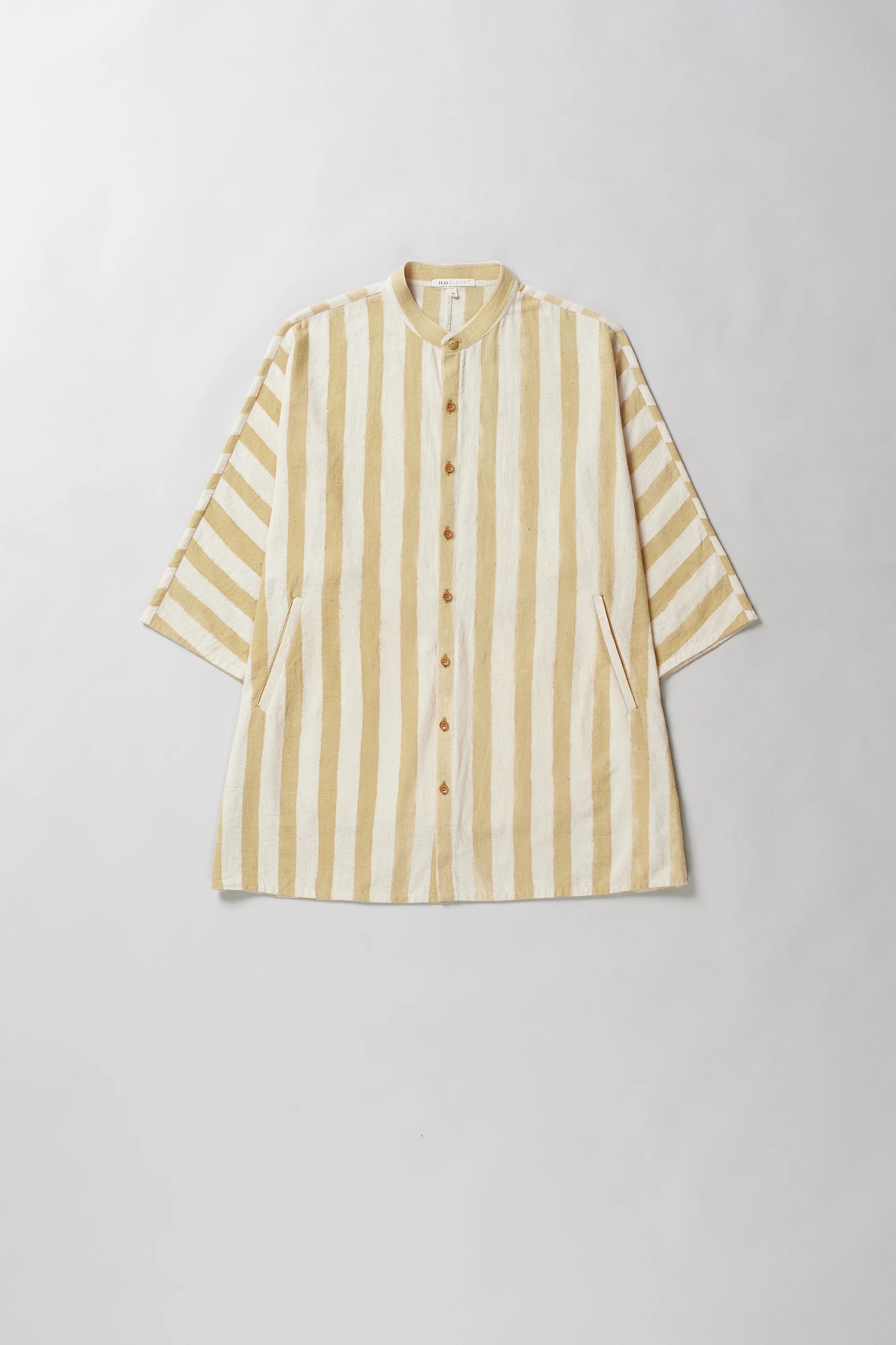 Kimono Sleeve Shirt in Mustard Yellow