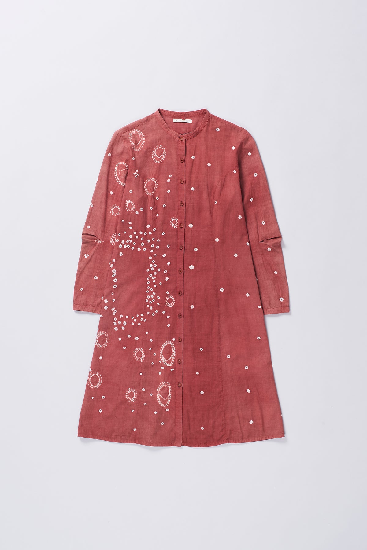 Crimson Pink Shibori Shirt Dress