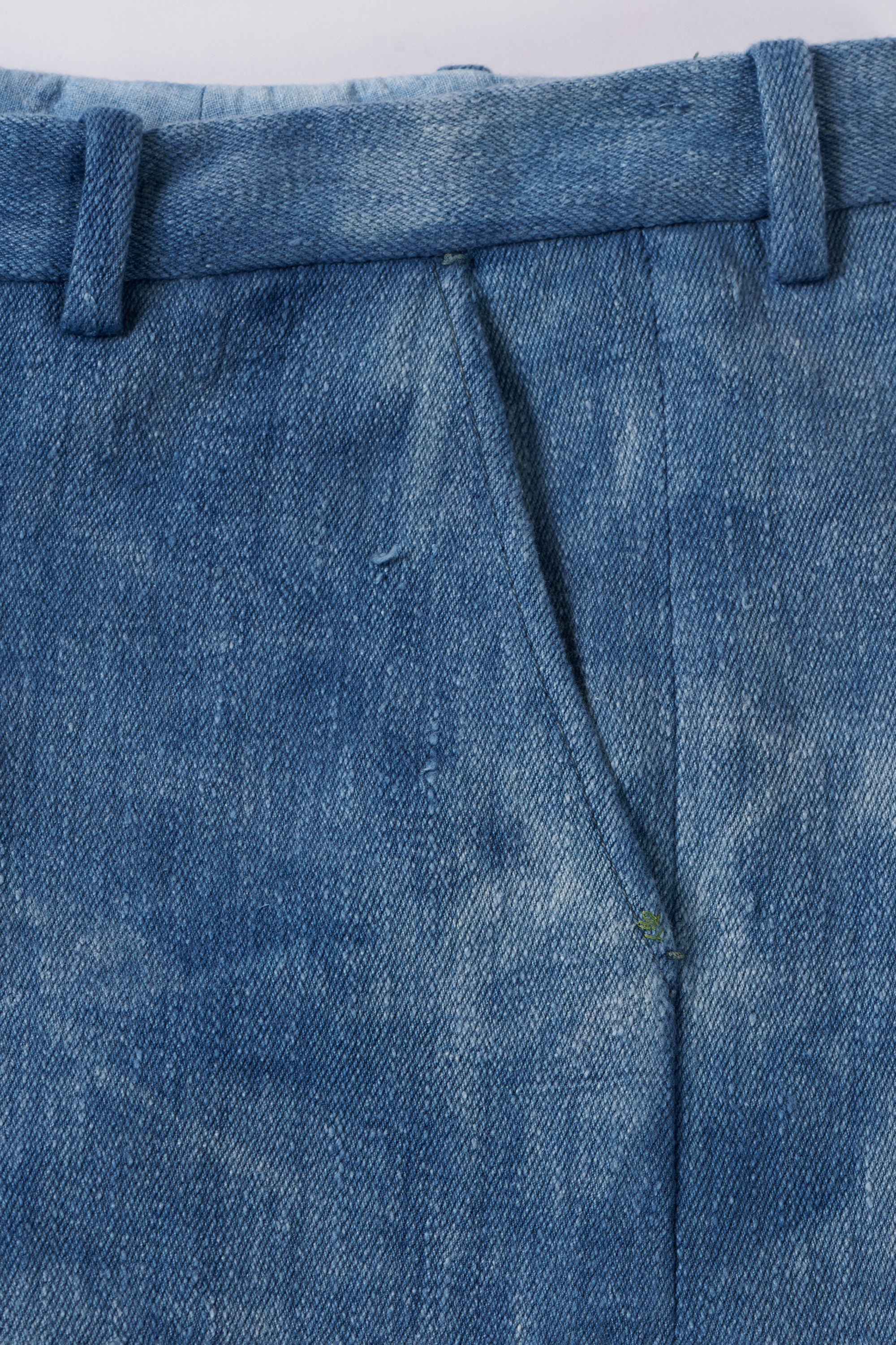 Cotton Pant De-Oxidised Indigo Denim