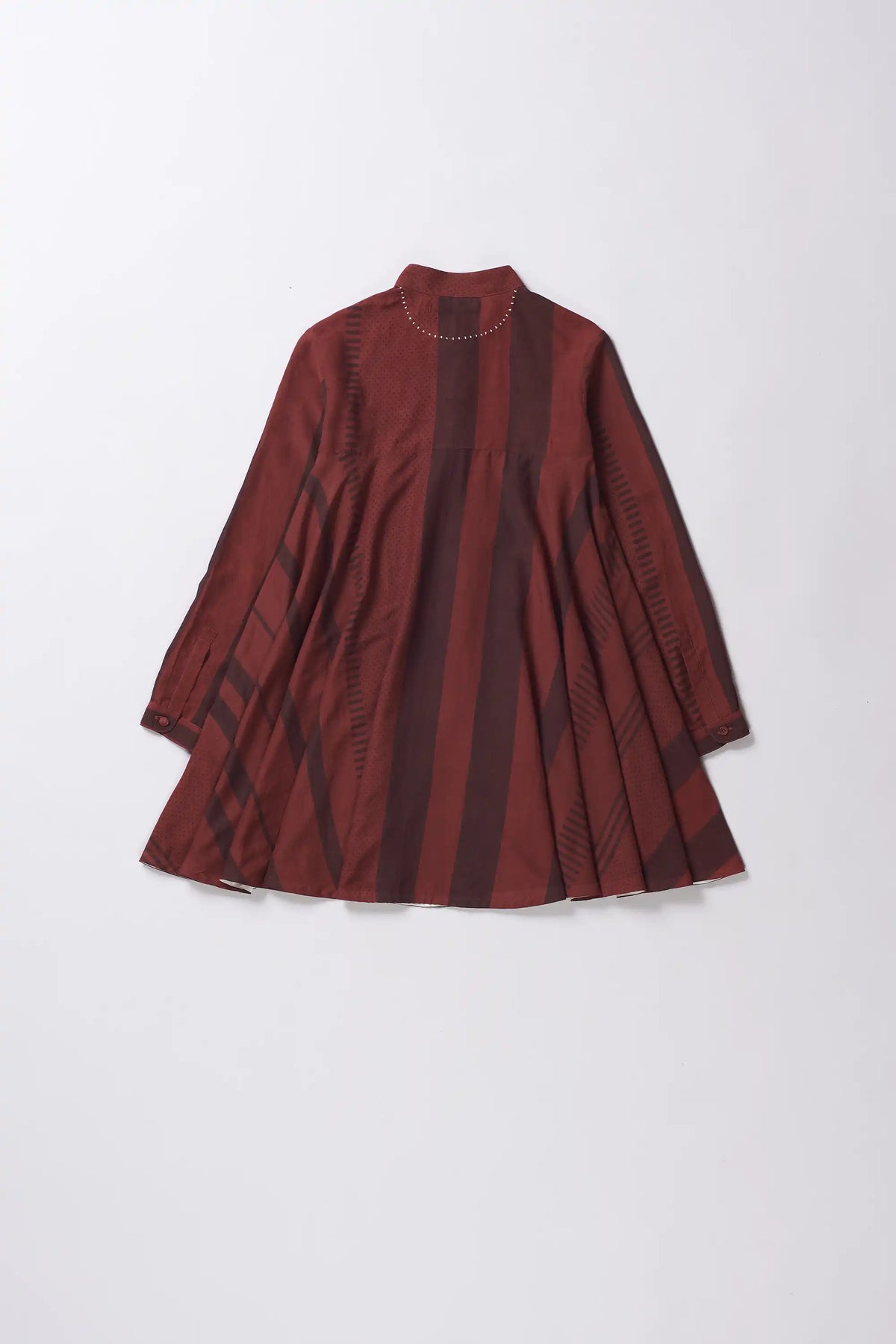 Crimson pink Cotton Silk Blend Women Dress