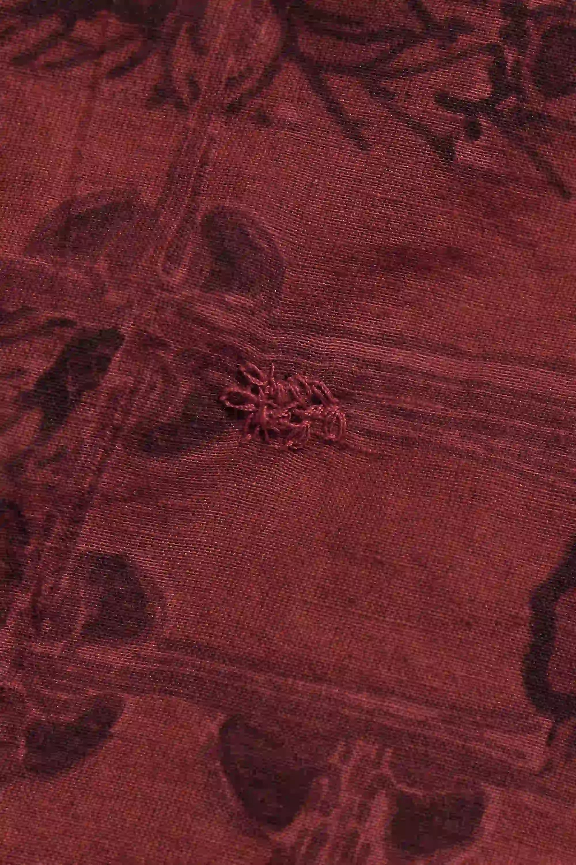 Chettinad Inspired Shirt in Red Colour