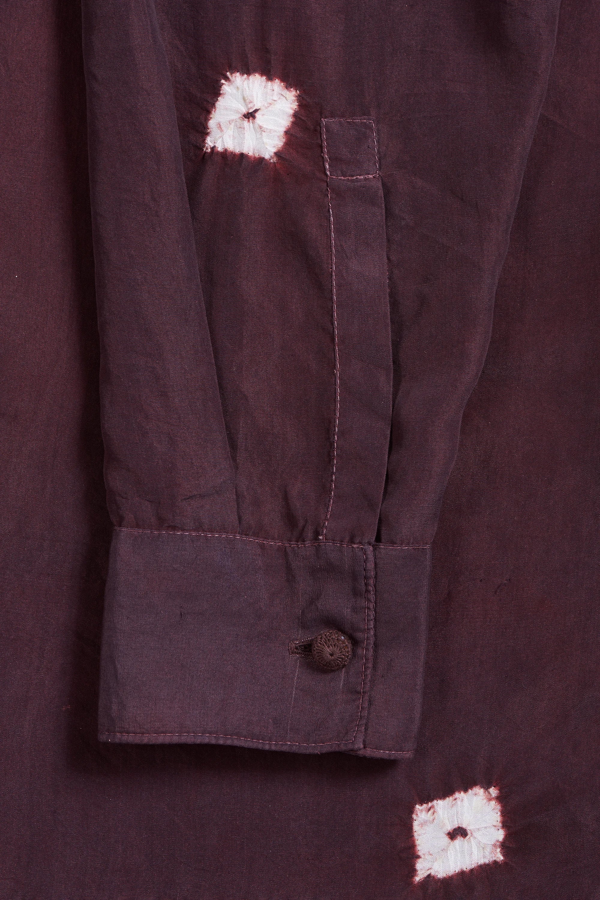 Relaxed Fit Silk Shibori Shirt