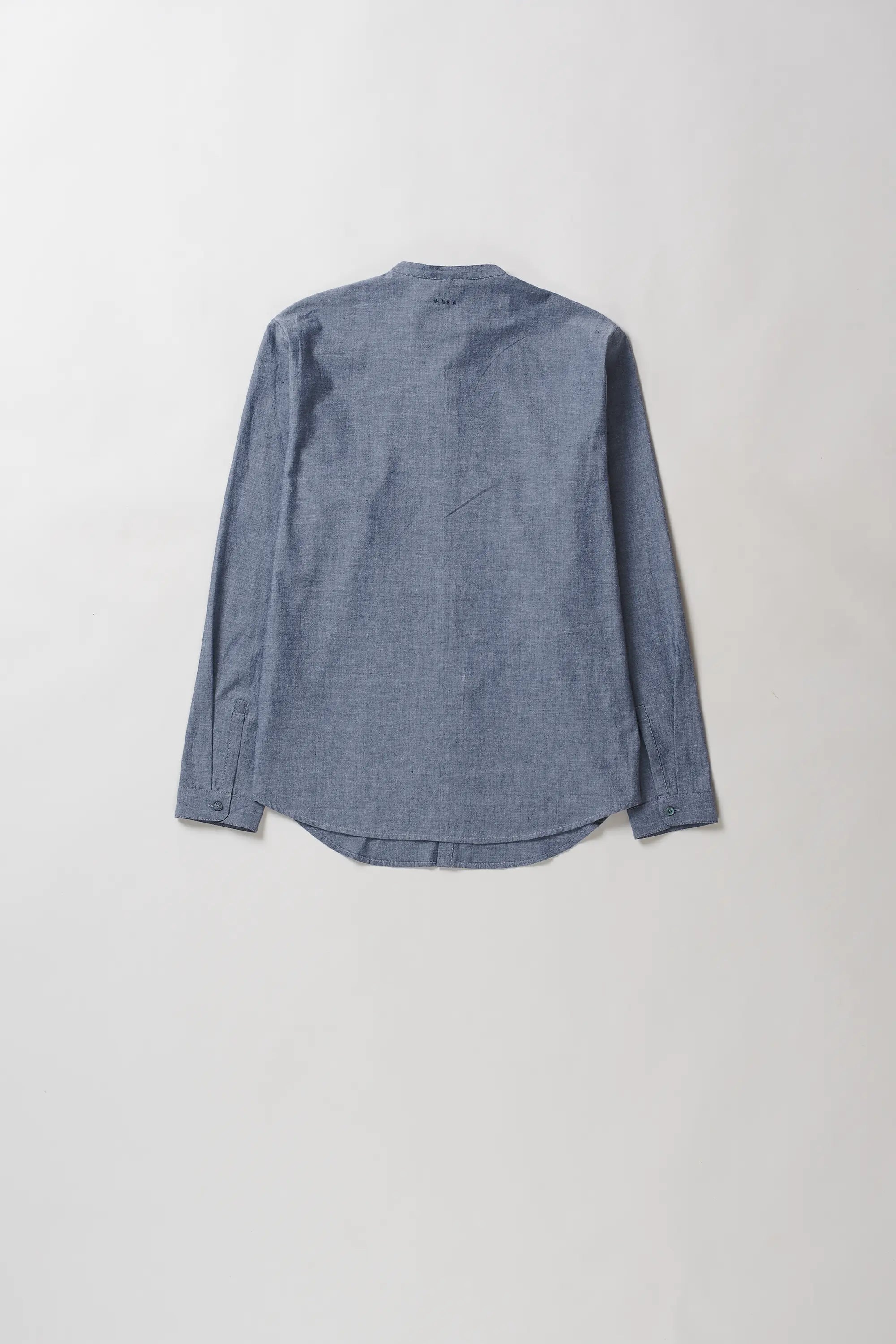 Medium Indigo Band Collar Shirt