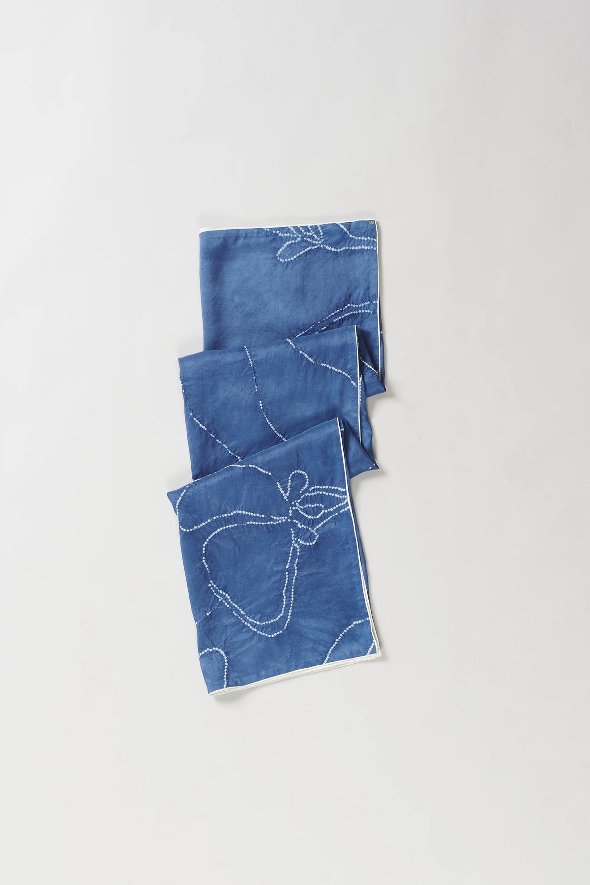 Light Indigo Silk Bandhani Scarf
