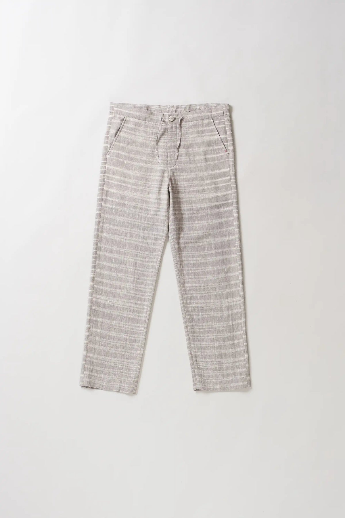 Smoke Unisex Drawstring Ikkat Trousers