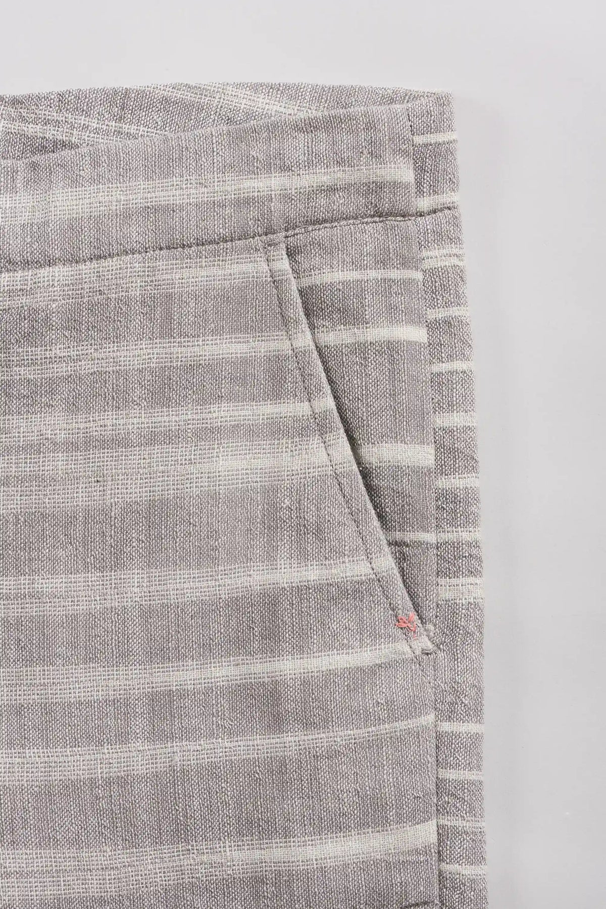 Smoke Unisex Drawstring Ikkat Trousers