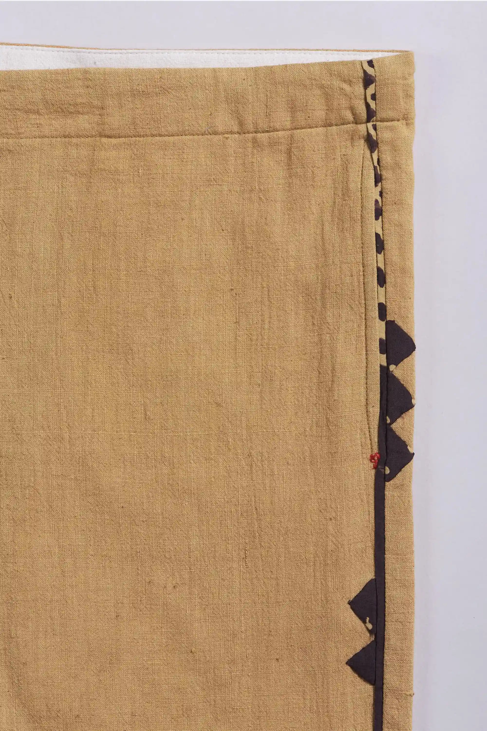 Mustard Yellow Tapered Trousers with Drawstring