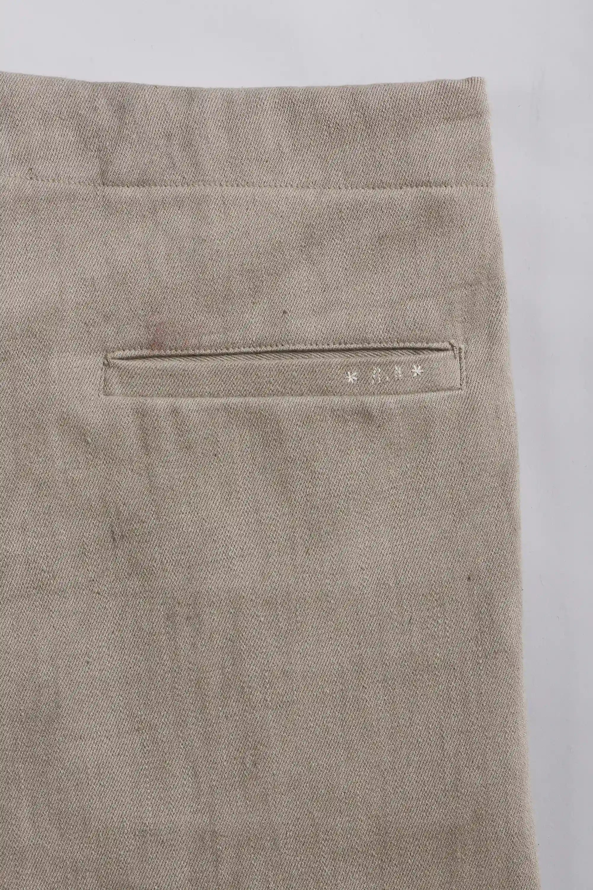 Fabric close-up of back pocket