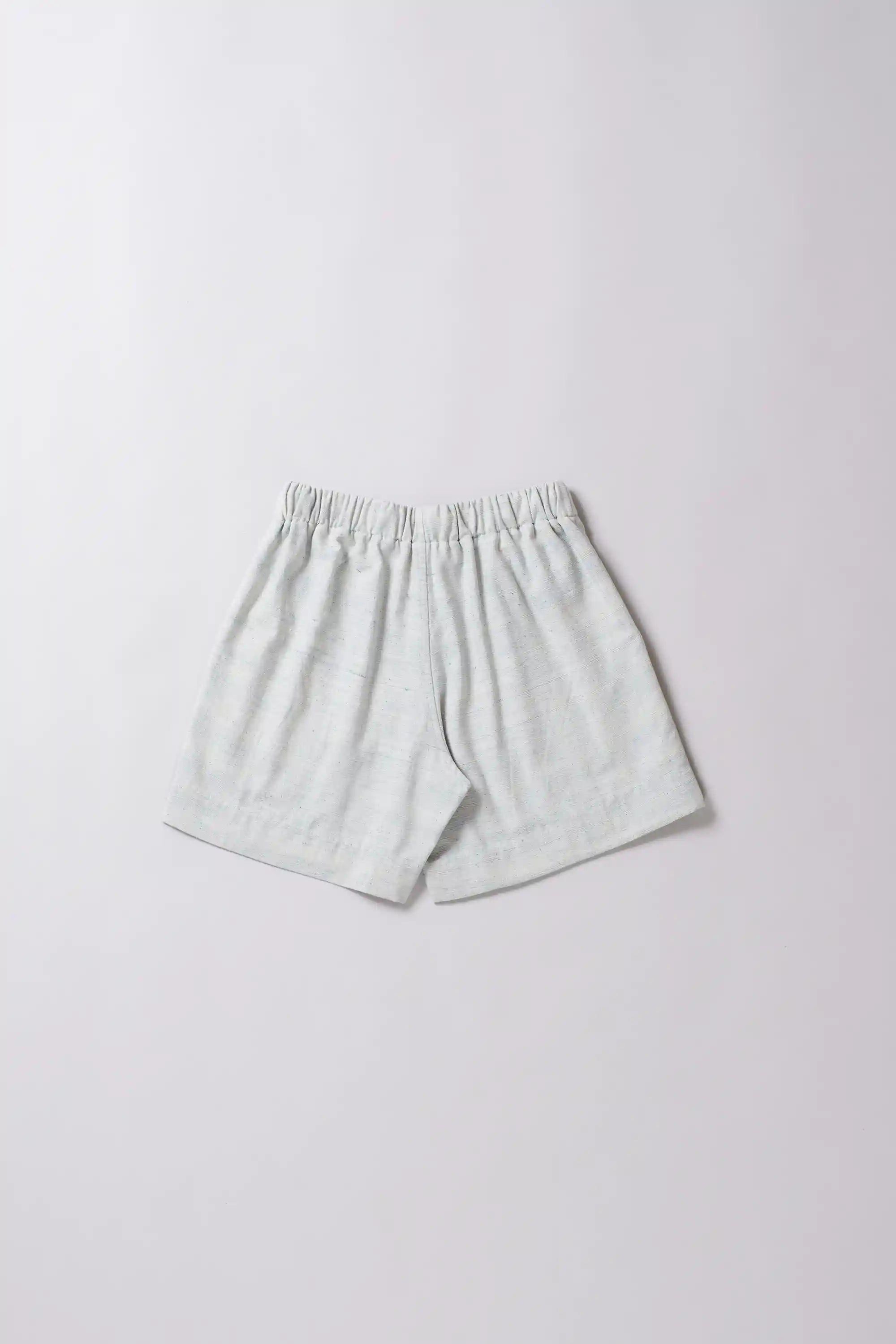 Cotton shorts in sky indigo