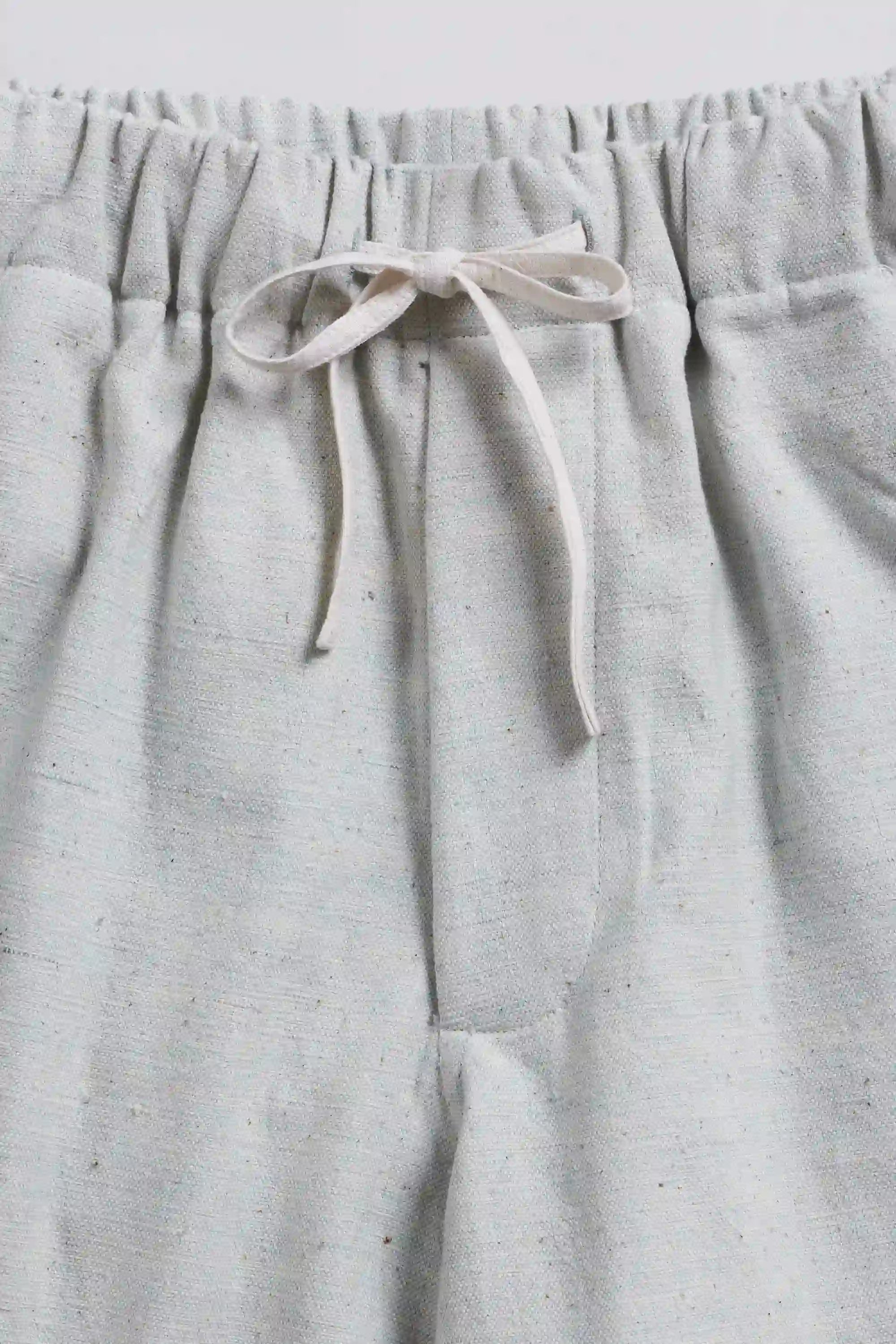 Fabric close-up with drawstring