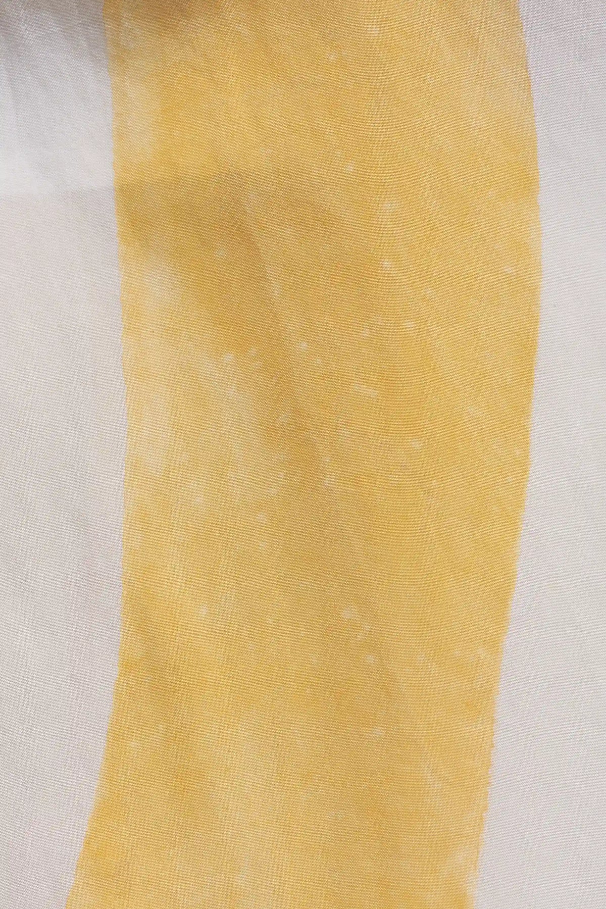 Kimono Inspired Silk Shirt in Mango yellow