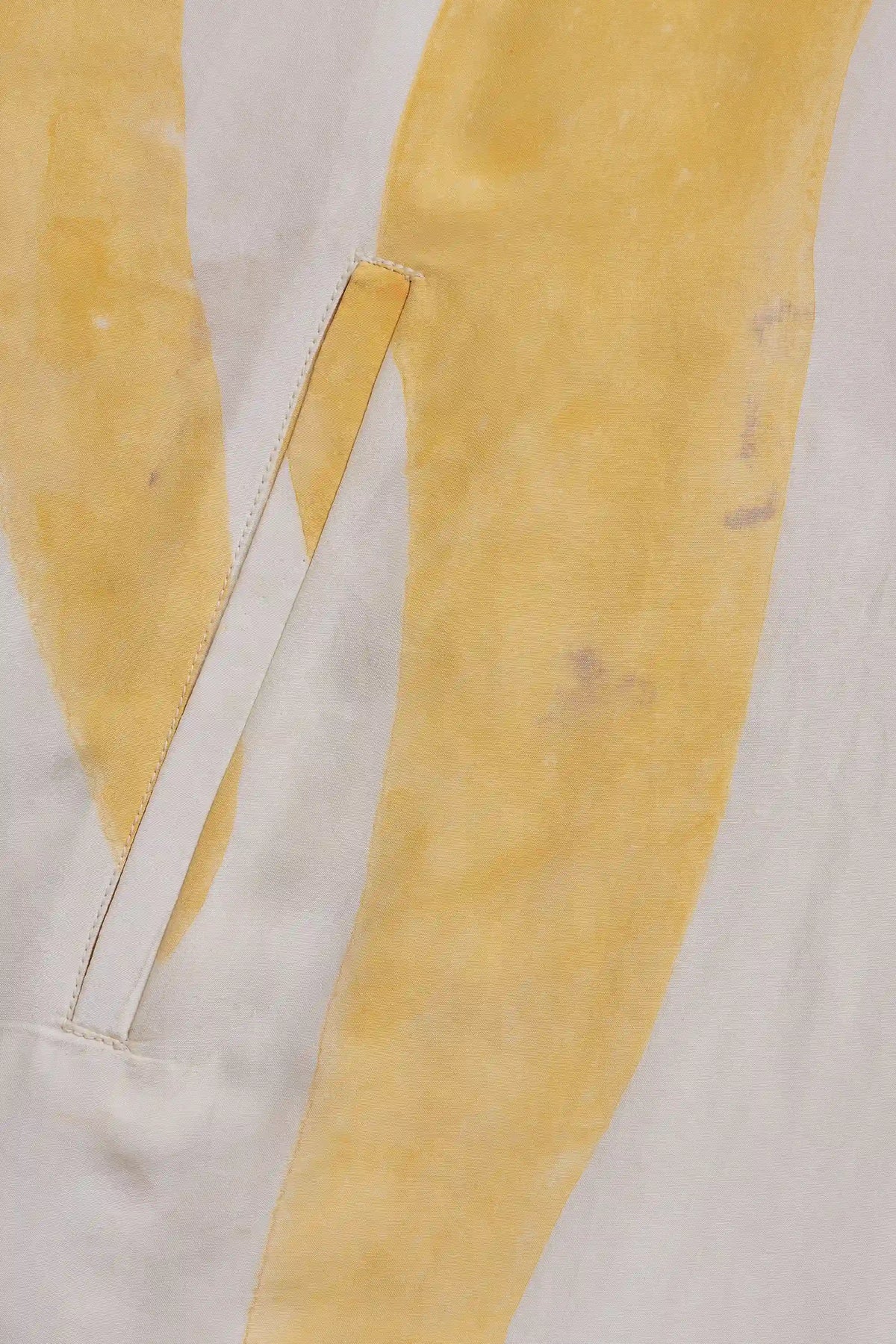 Kimono Inspired Silk Shirt in Mango yellow