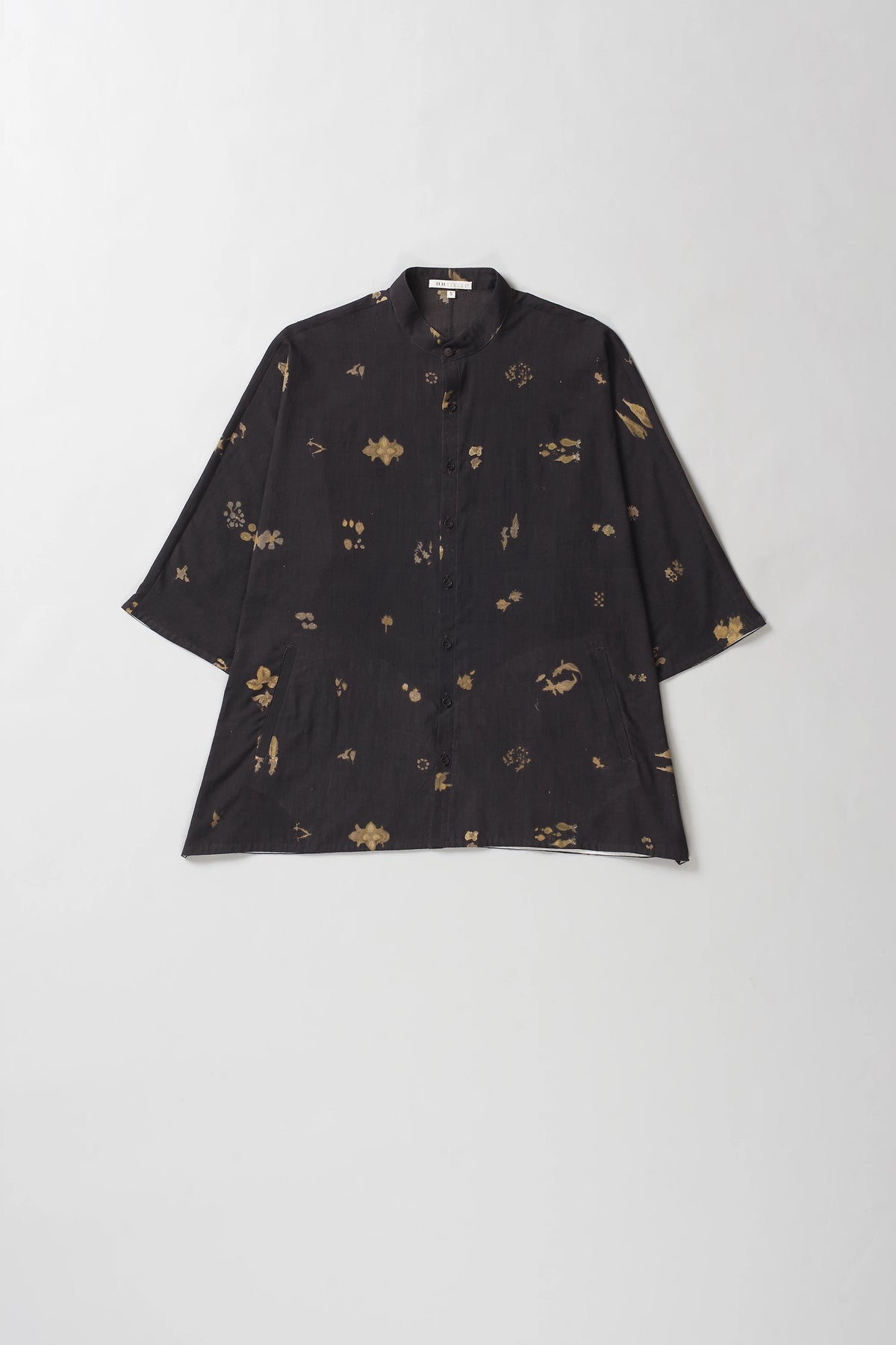 Black Cotton Screen Print Shirt
