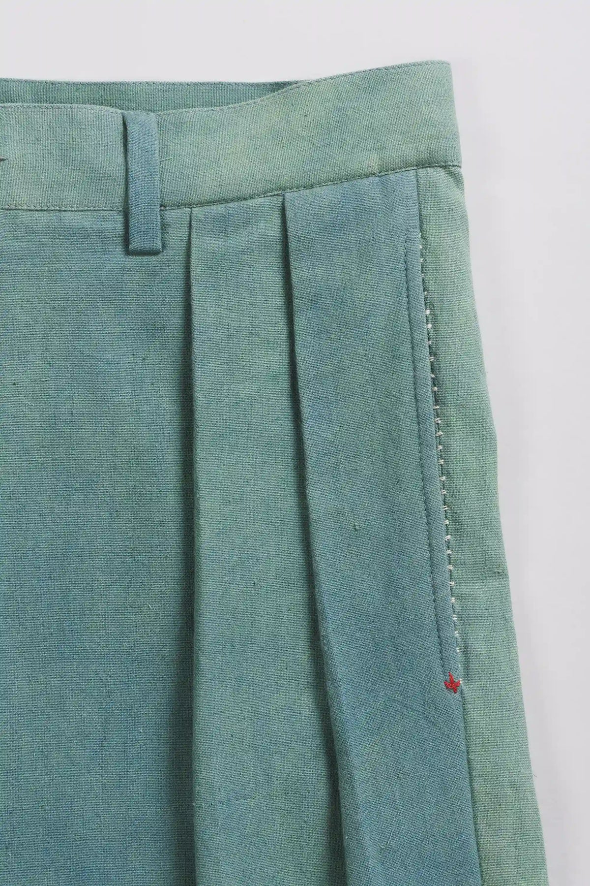 Turf Green Wide Leg Trousers