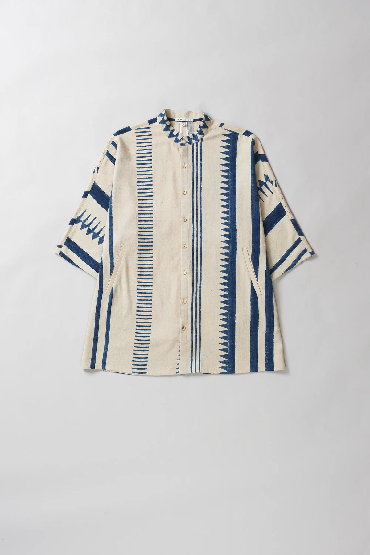 Off-White Block Printed Fine Cotton Shirt