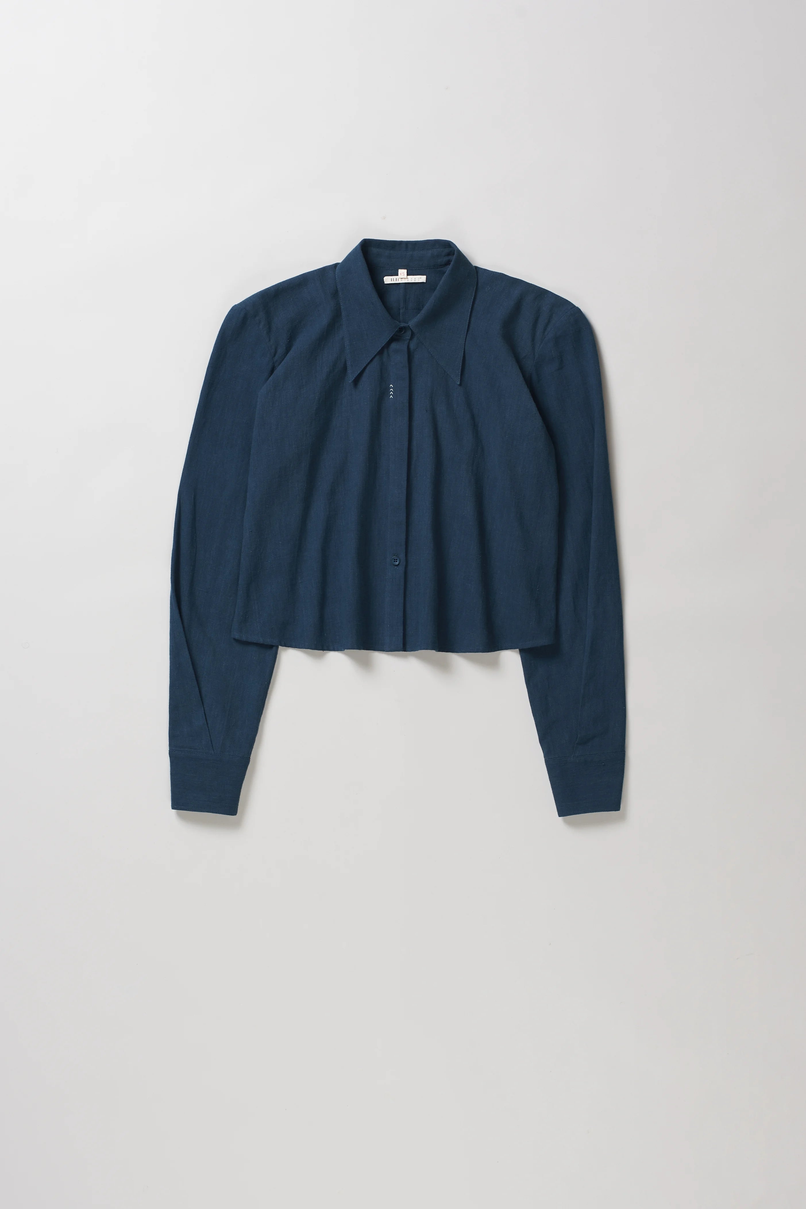 Boxy Cotton Shirt in Space Blue