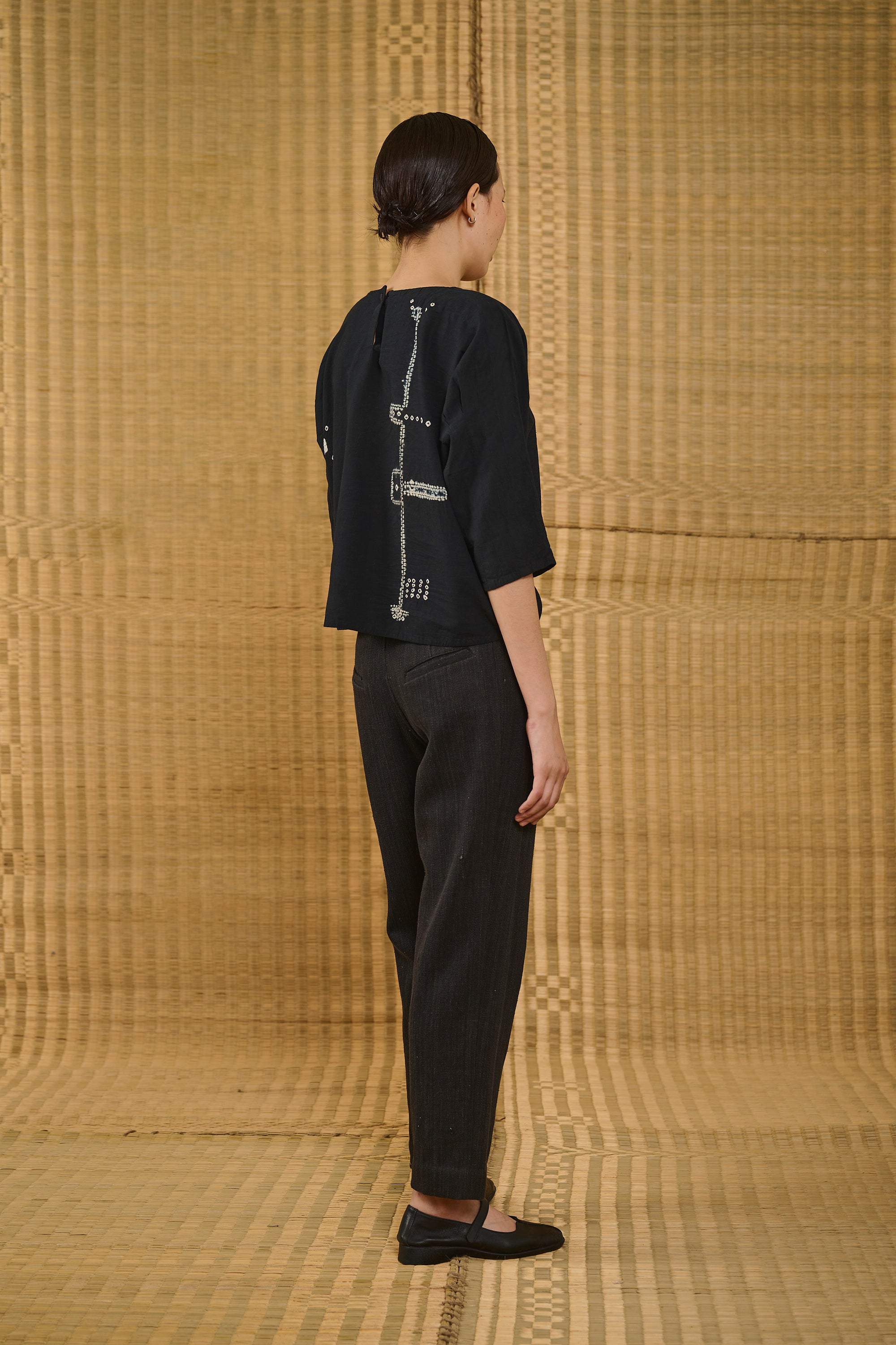 REGULAR FIT DENIM TROUSERS