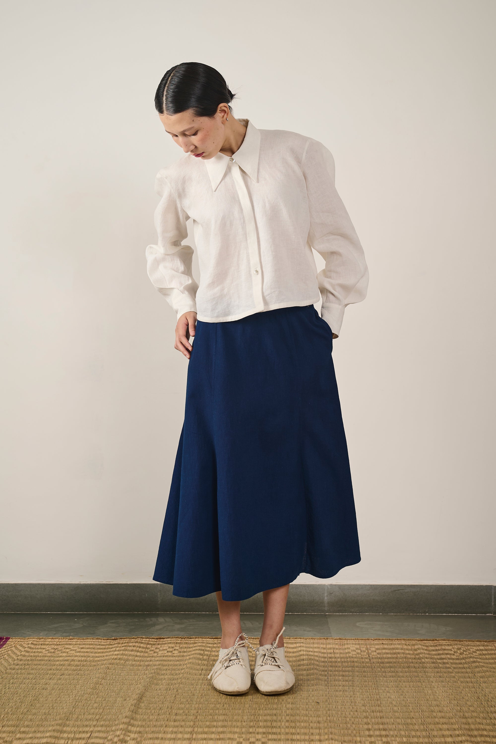 Flared Structured Skirt