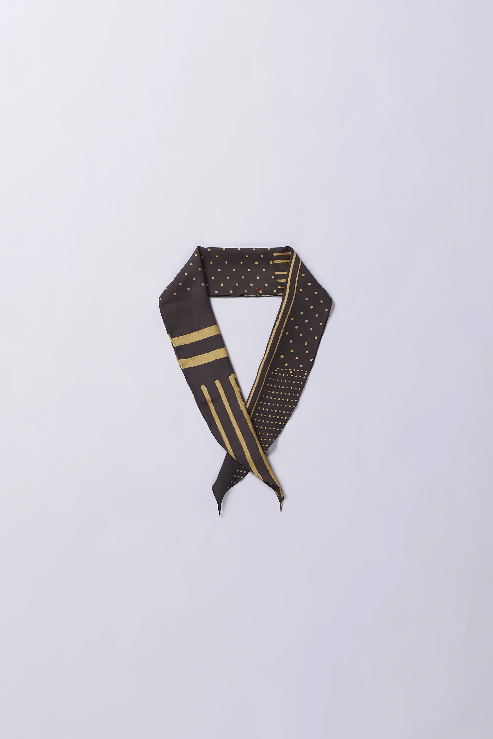 Silk Screen Printed Bandana in Charcoal