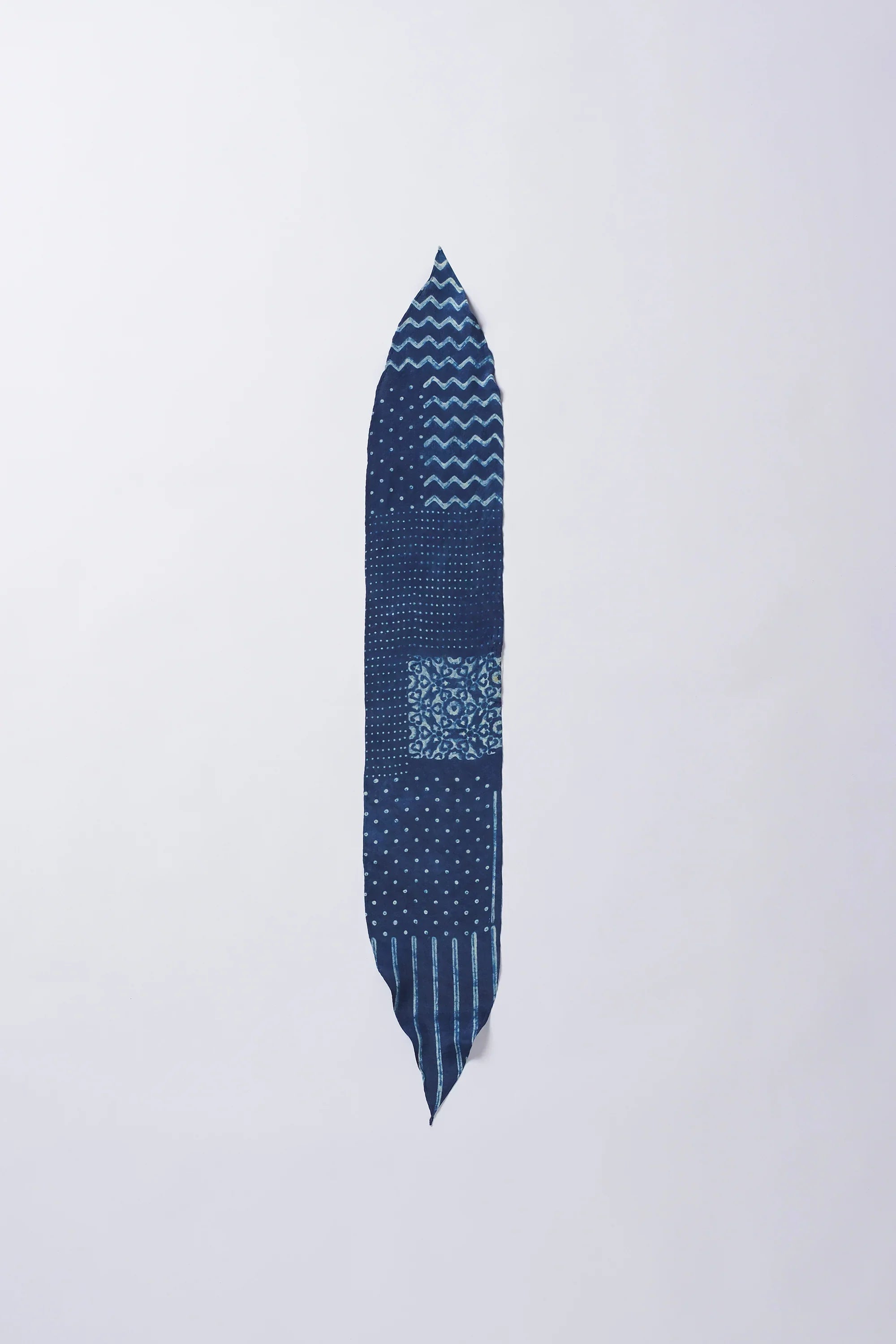 Indigo Silk Screen Printed Bandana