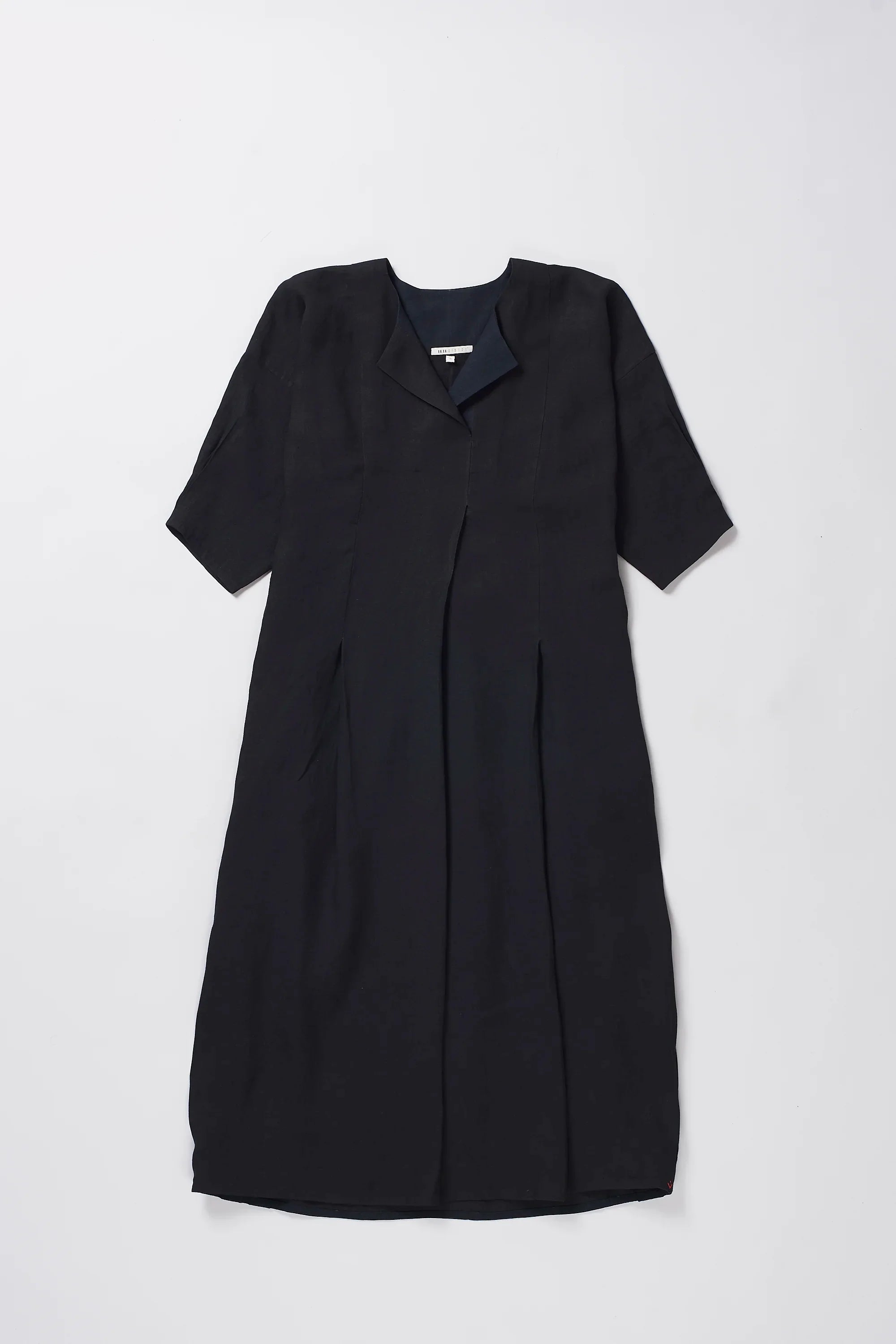 Sculptured Pleated Dress in Linen