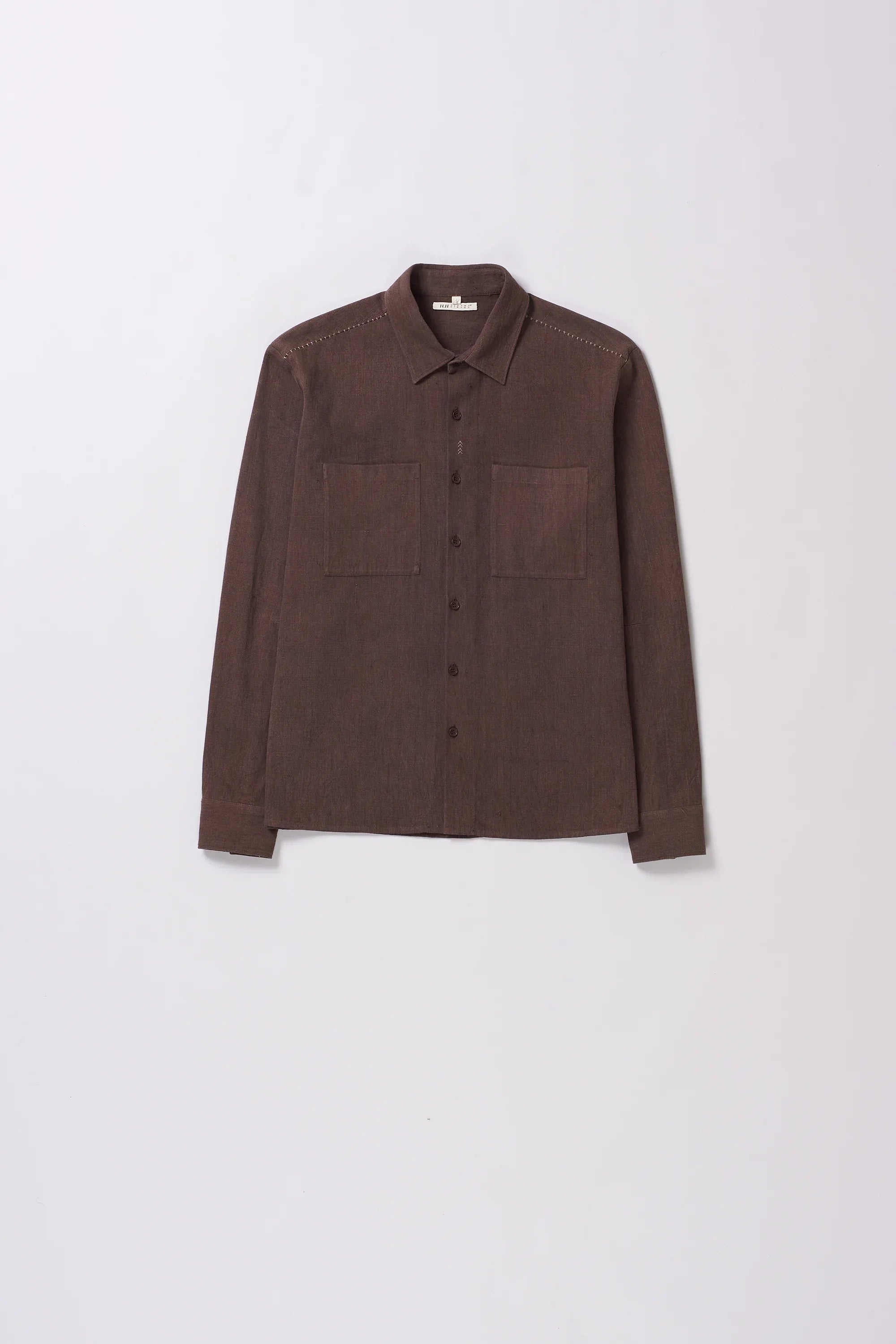 burnt umber organic cotton shirt