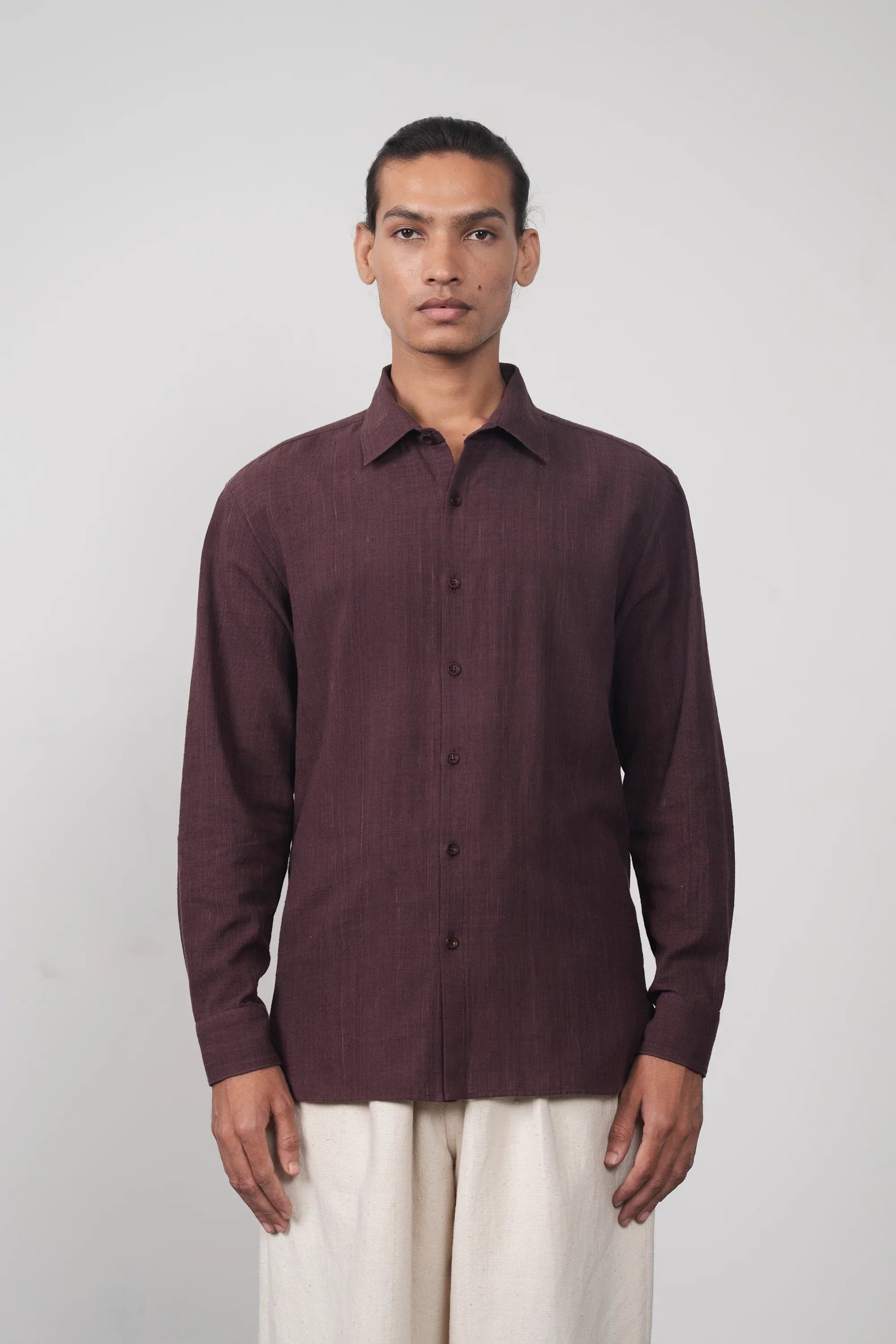Relaxed Fit Purple Red Shirt