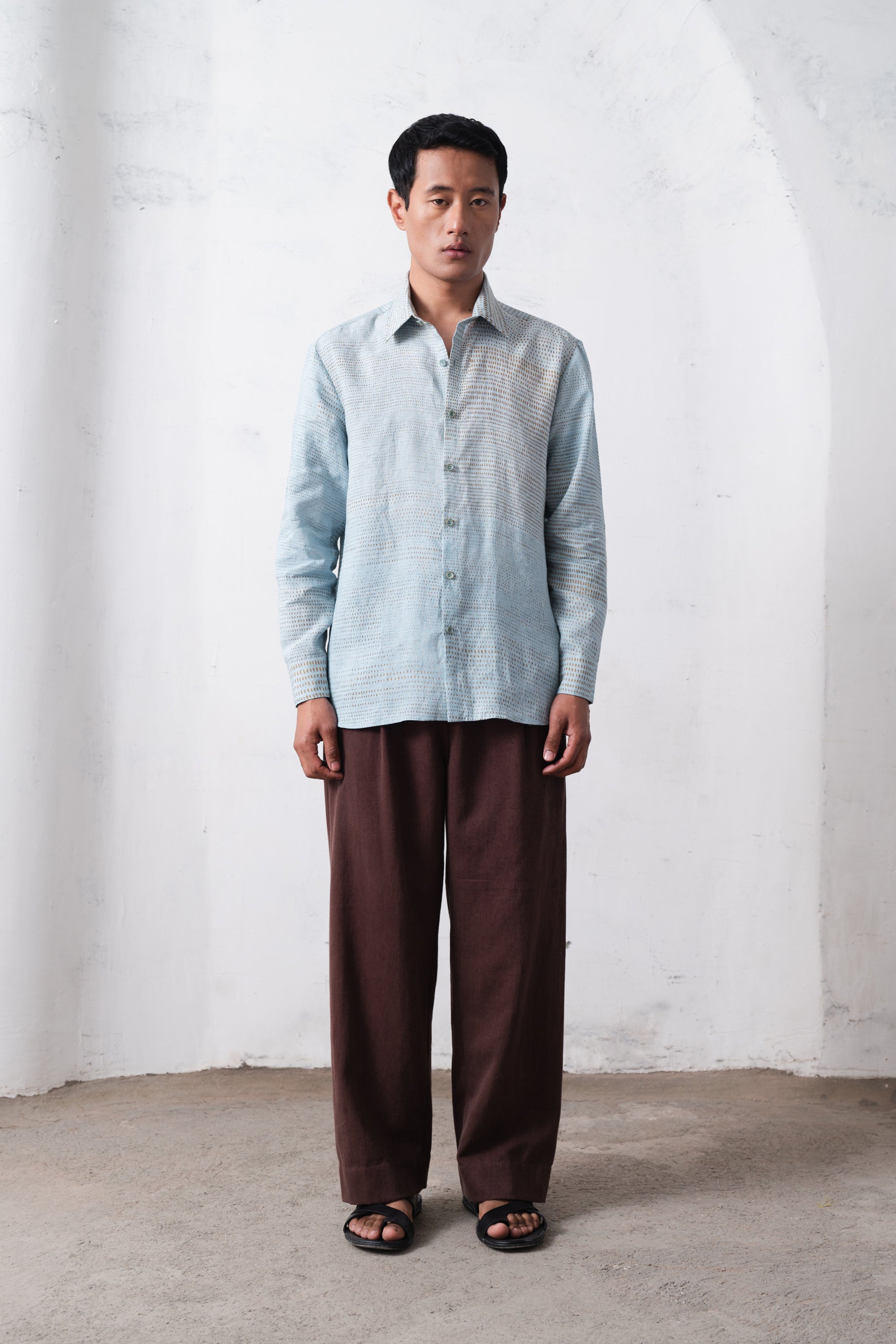 Sky Indigo Linen Shirt