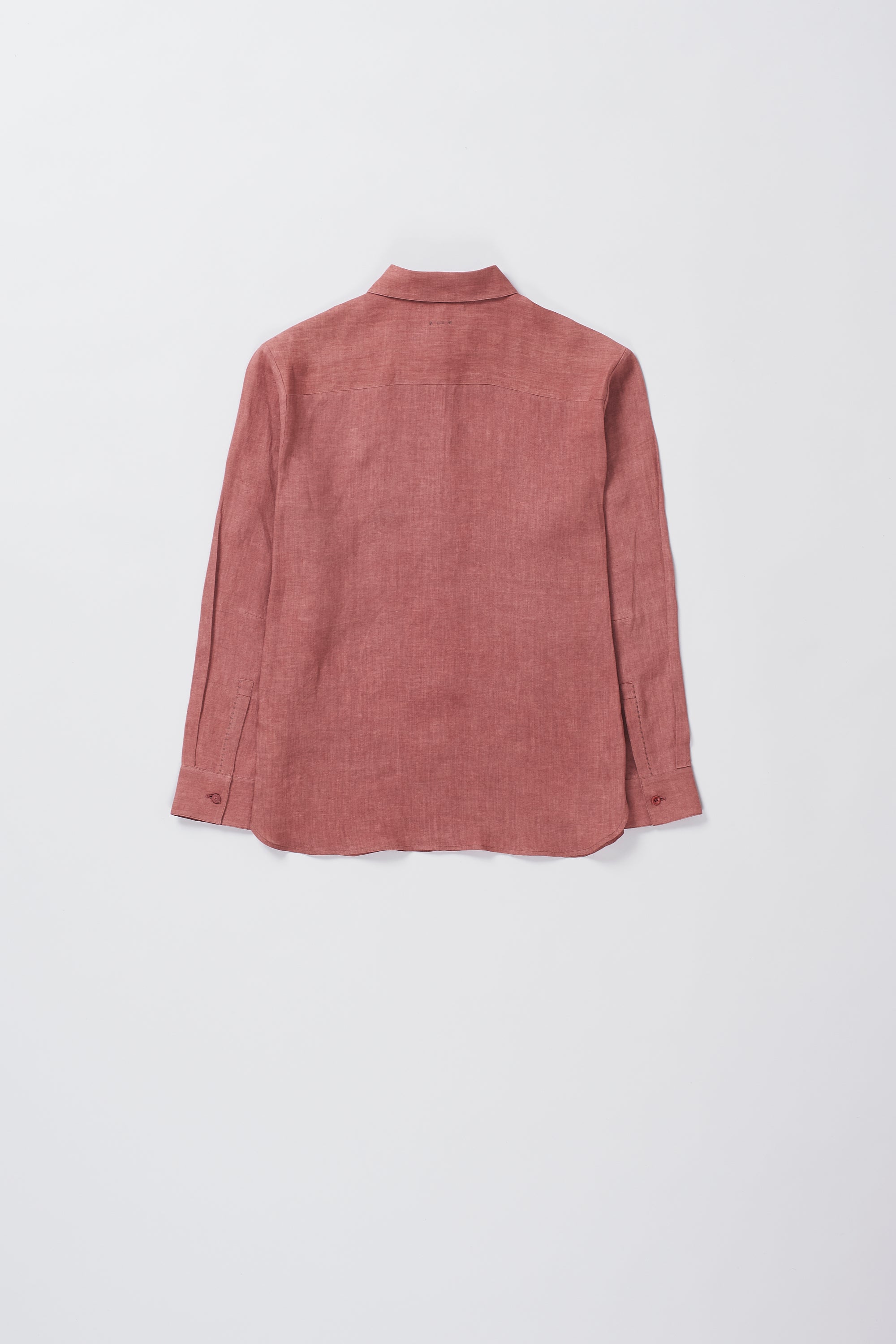 RELAXED FIT LINEN SHIRT IN ROUGH PINK