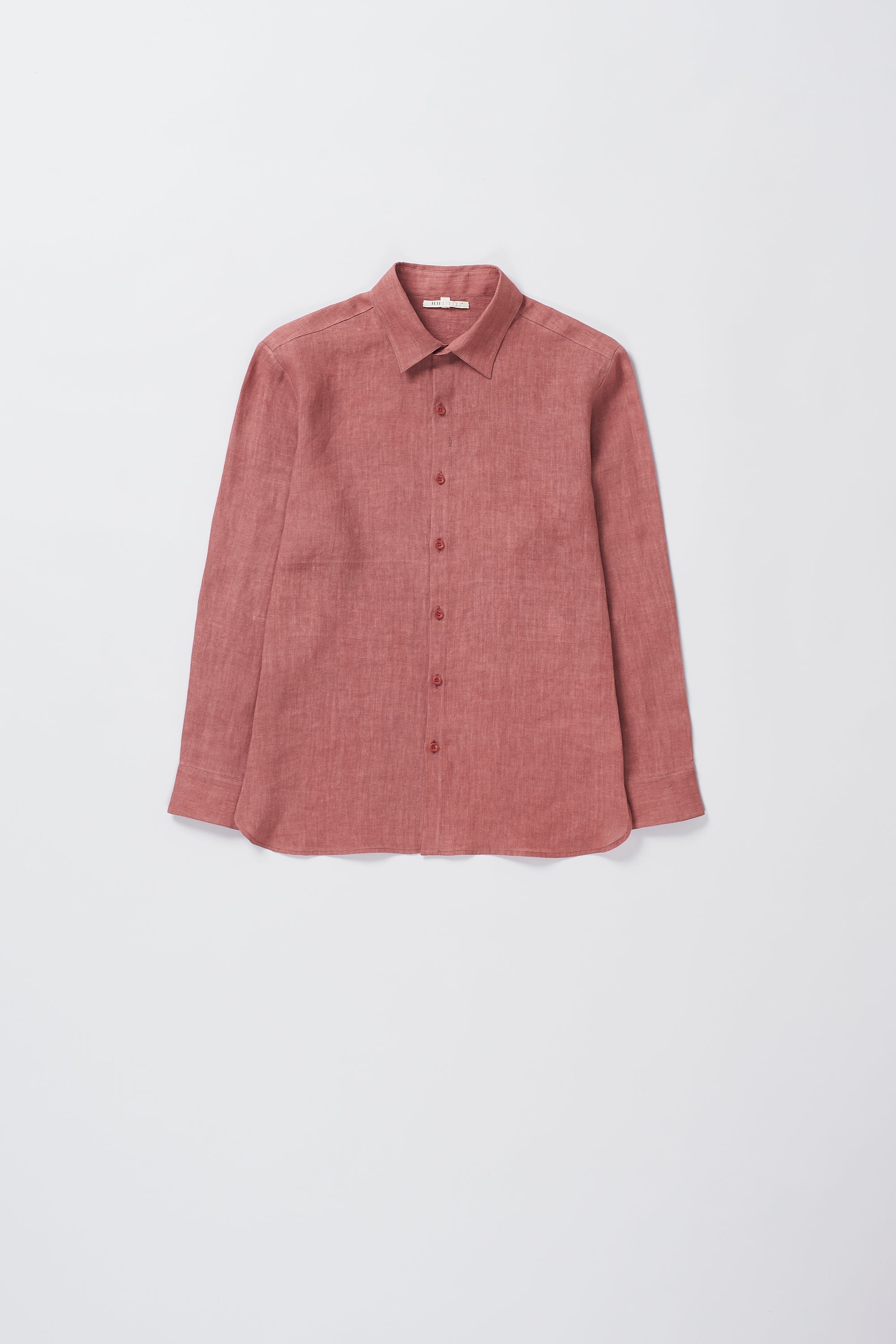 RELAXED FIT LINEN SHIRT IN ROUGH PINK
