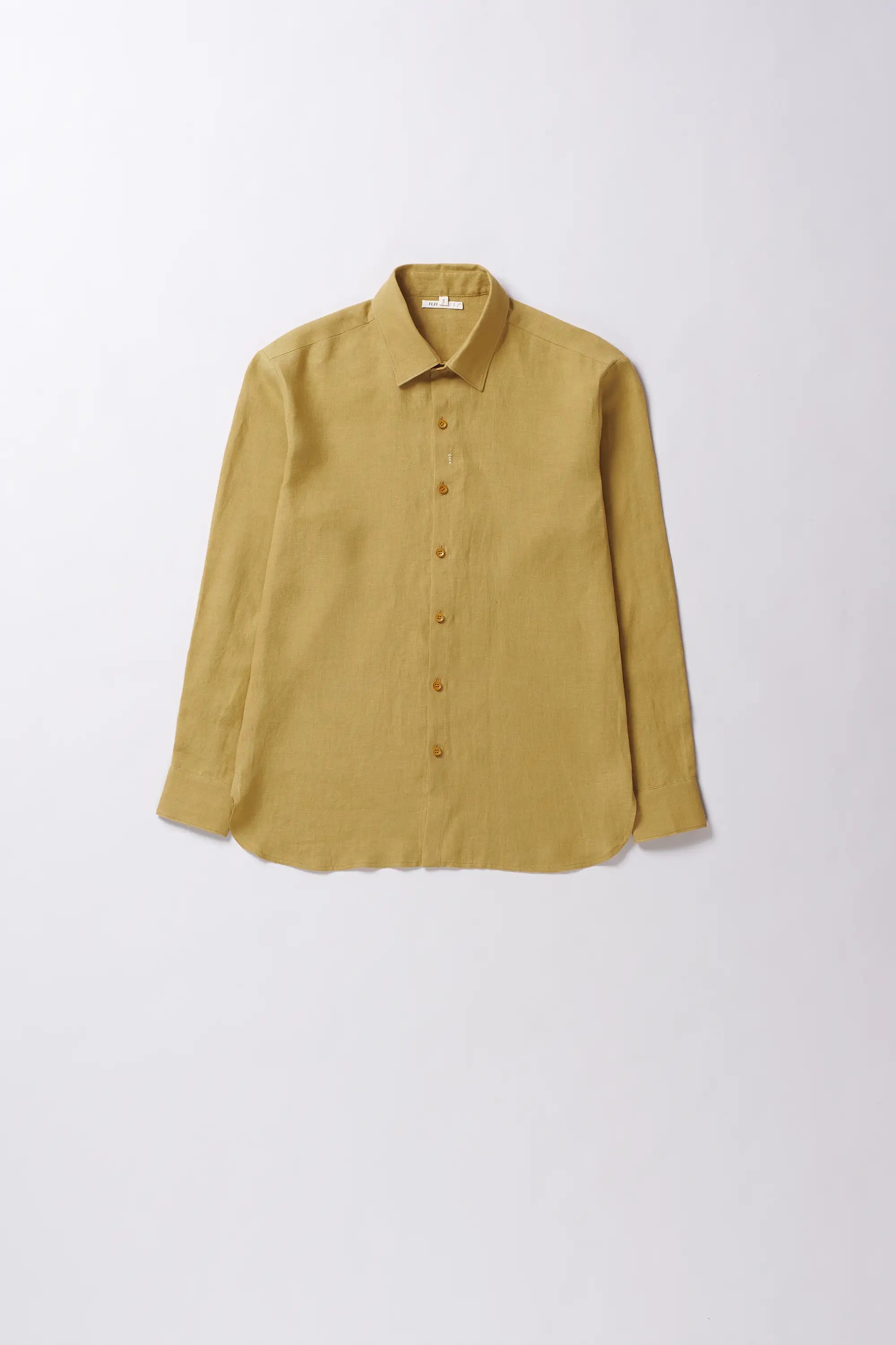 Ochre yellow linen shirt
