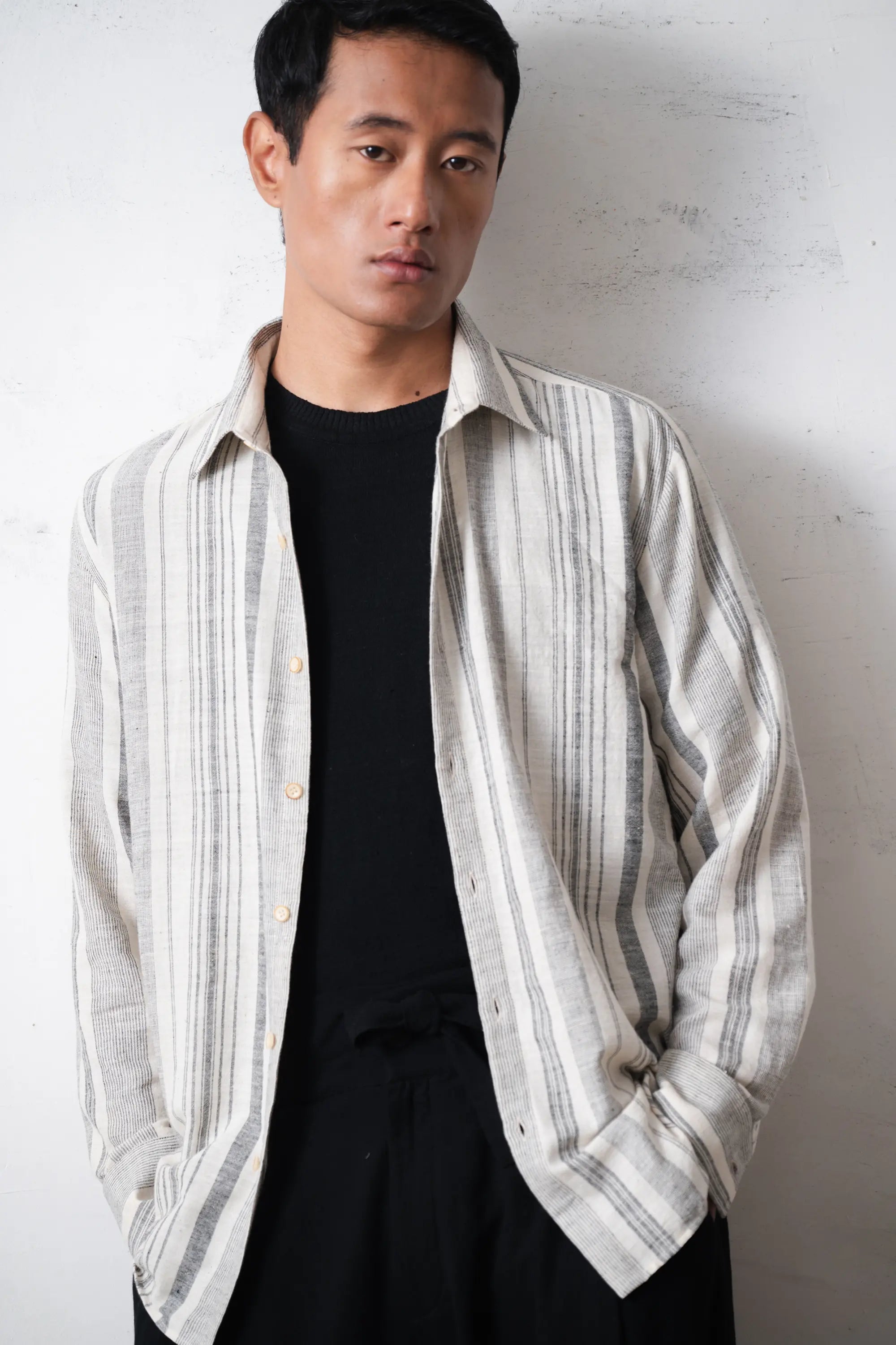 Black Brelove Striped Shirt