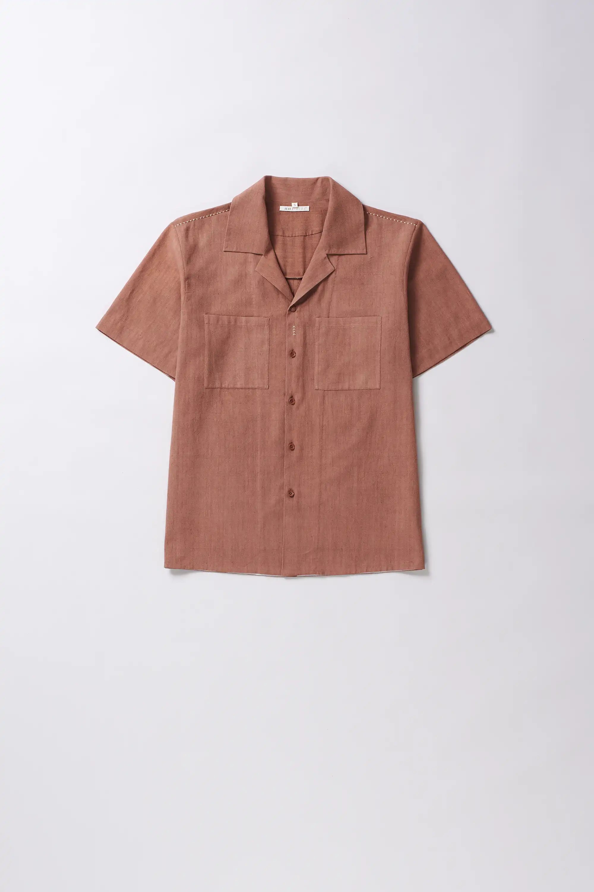 Orange rust camp shirt