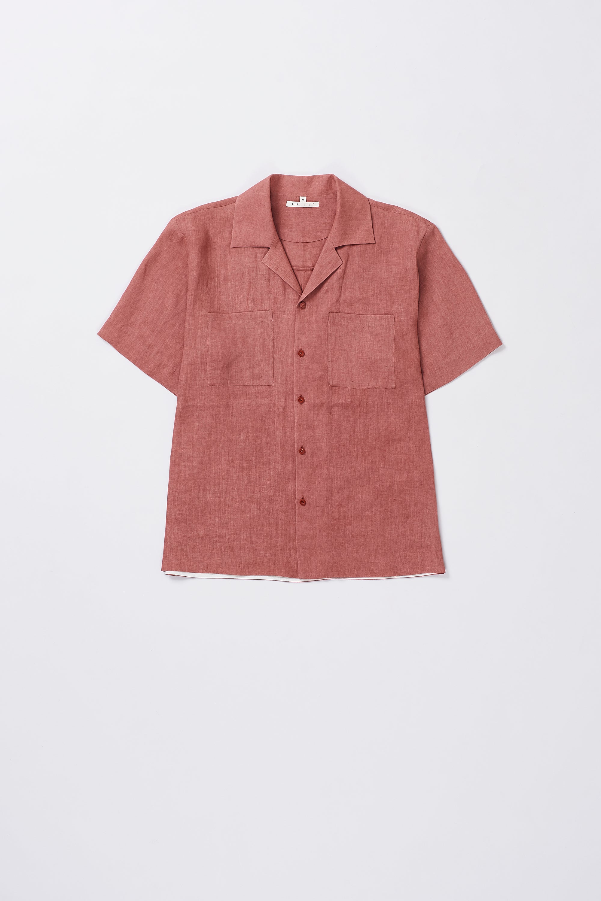 LINEN CAMP COLLAR SHIRT