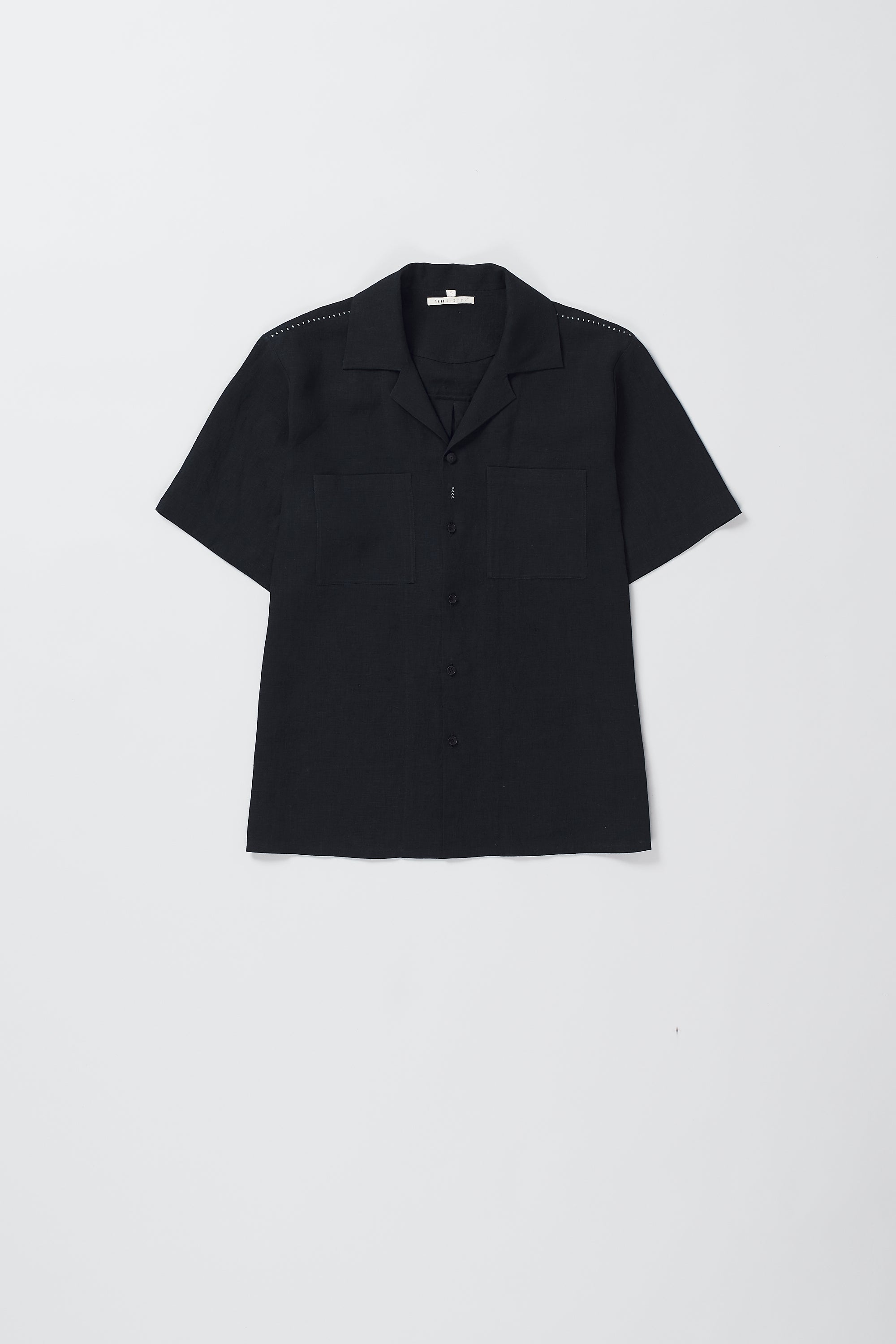 Black Camp Collar Shirt