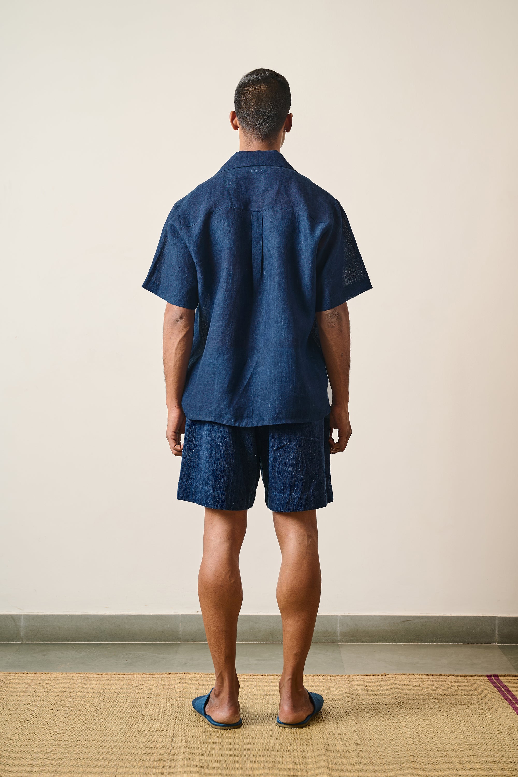 INDIGO CAMP COLLAR SHIRT