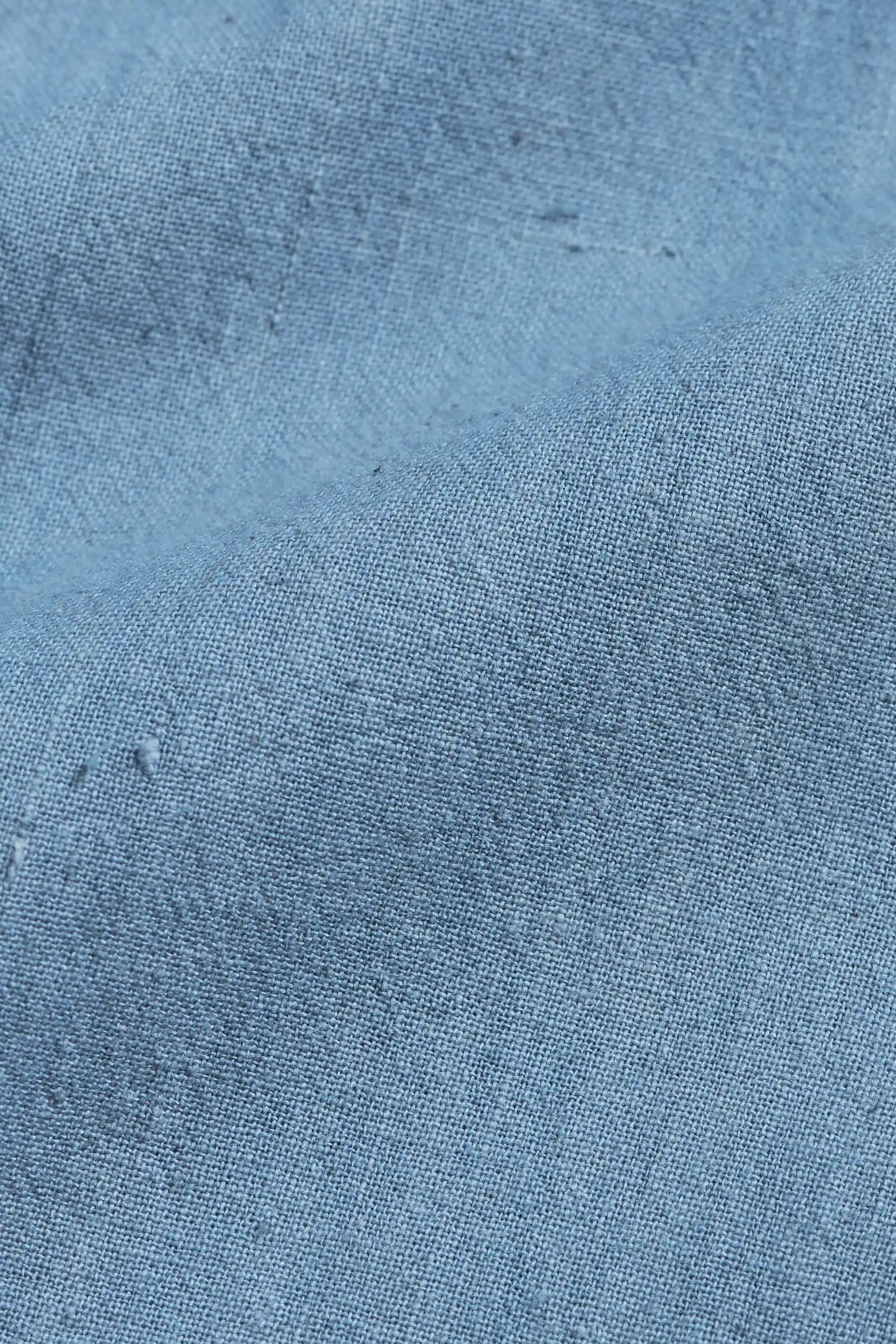 Close-up of blue fabric 