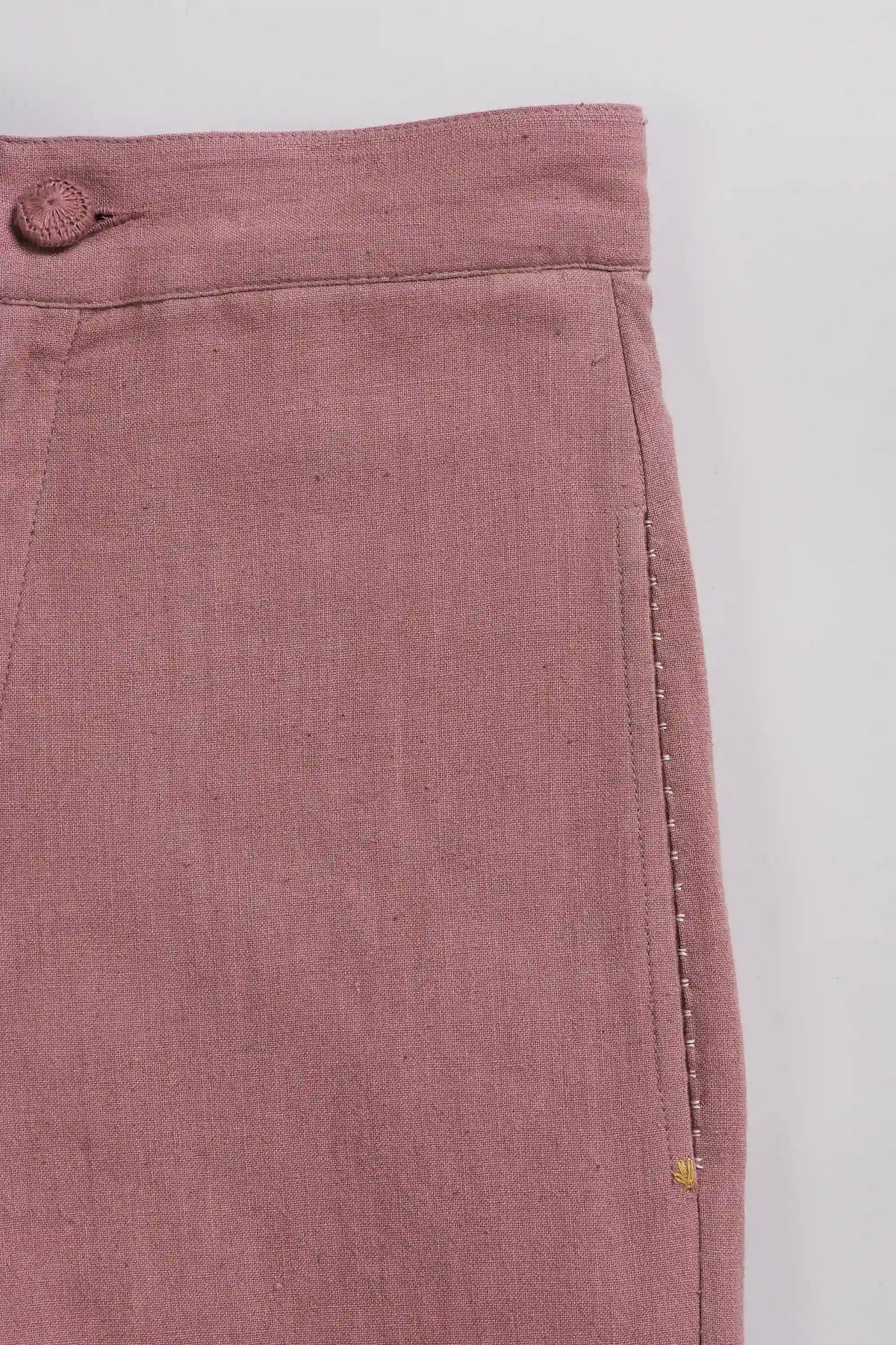 High Waisted Trousers in Dusky Mauve