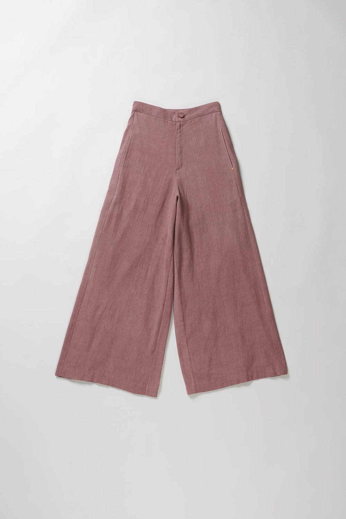 High Waisted Trousers in Dusky Mauve