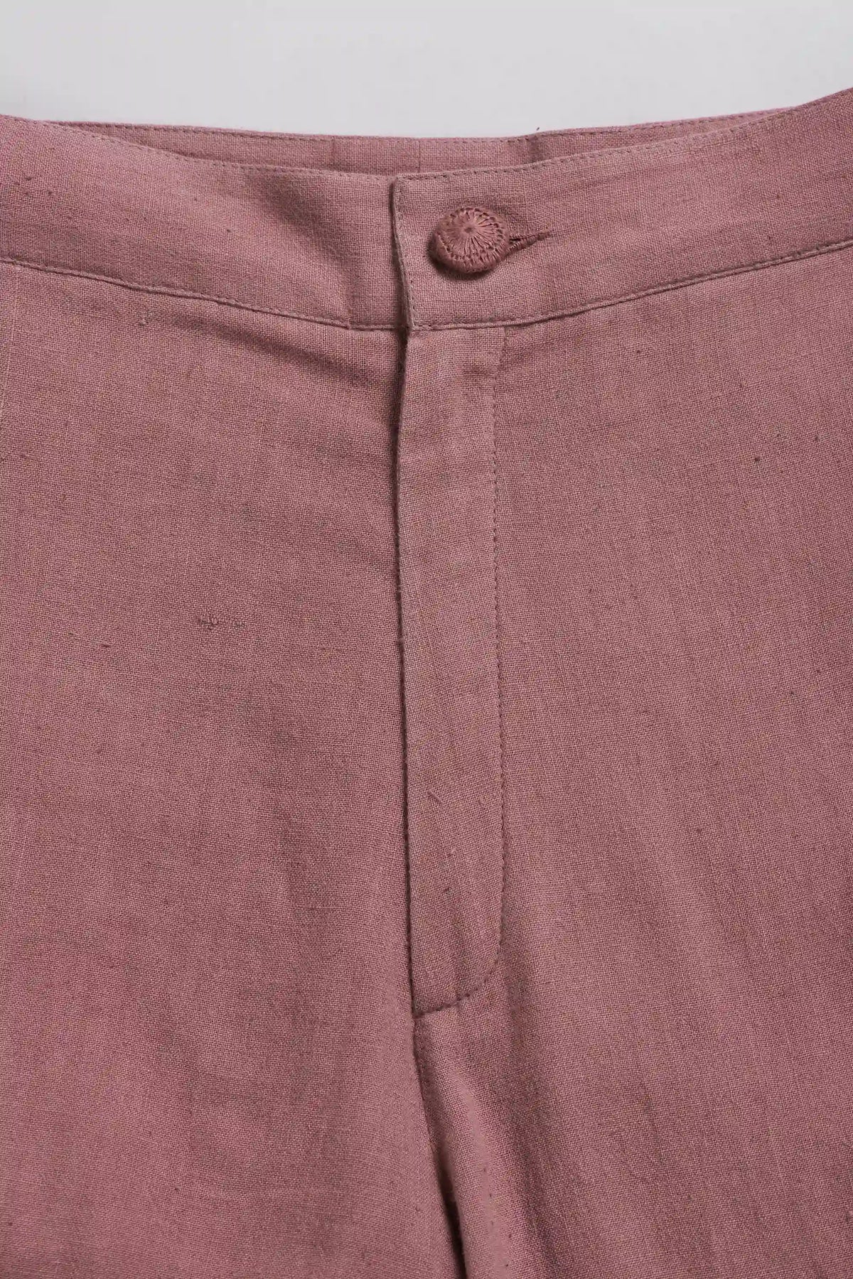 High Waisted Trousers in Dusky Mauve