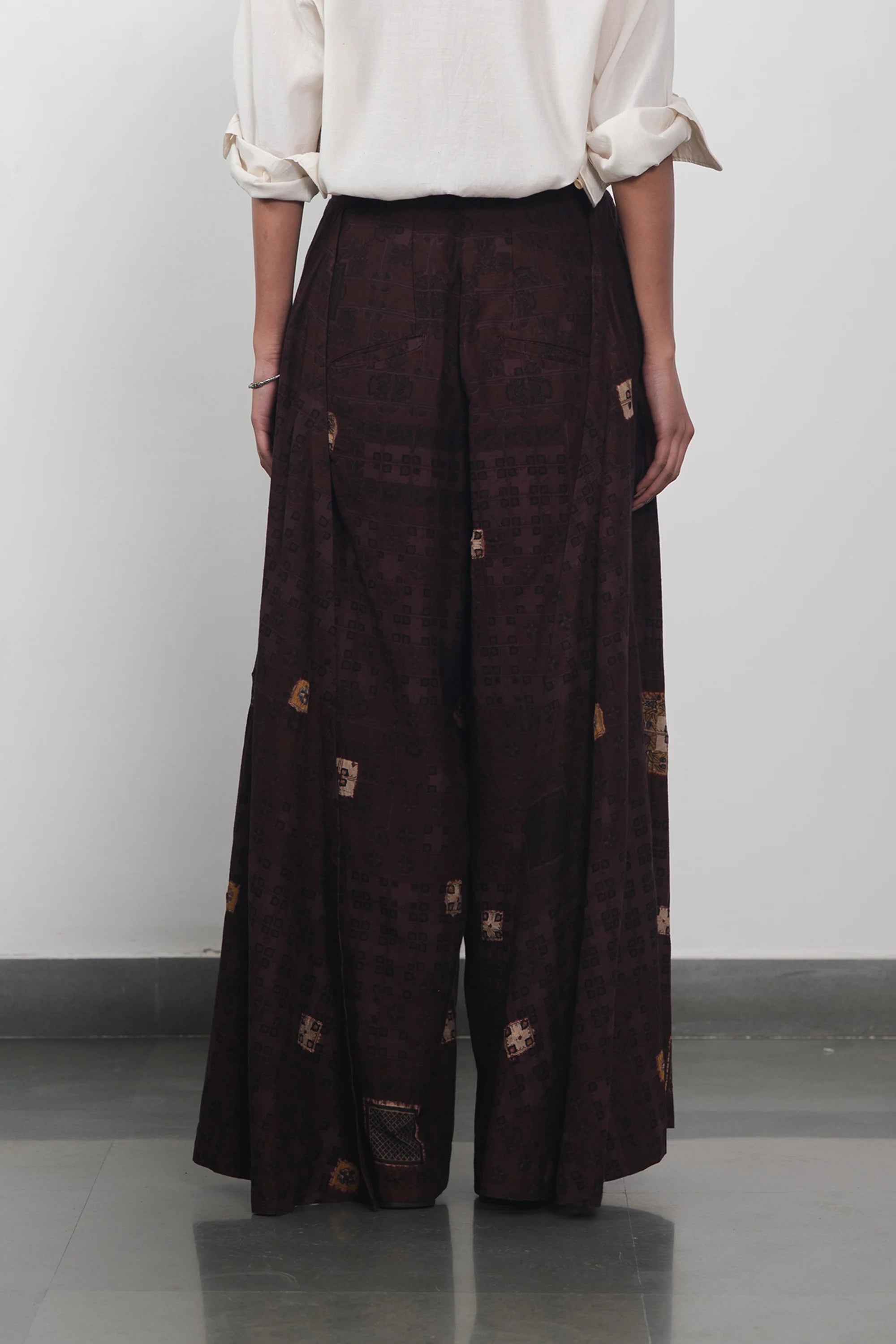 Chettinad Inspired Flared Shibori 
 Trousers