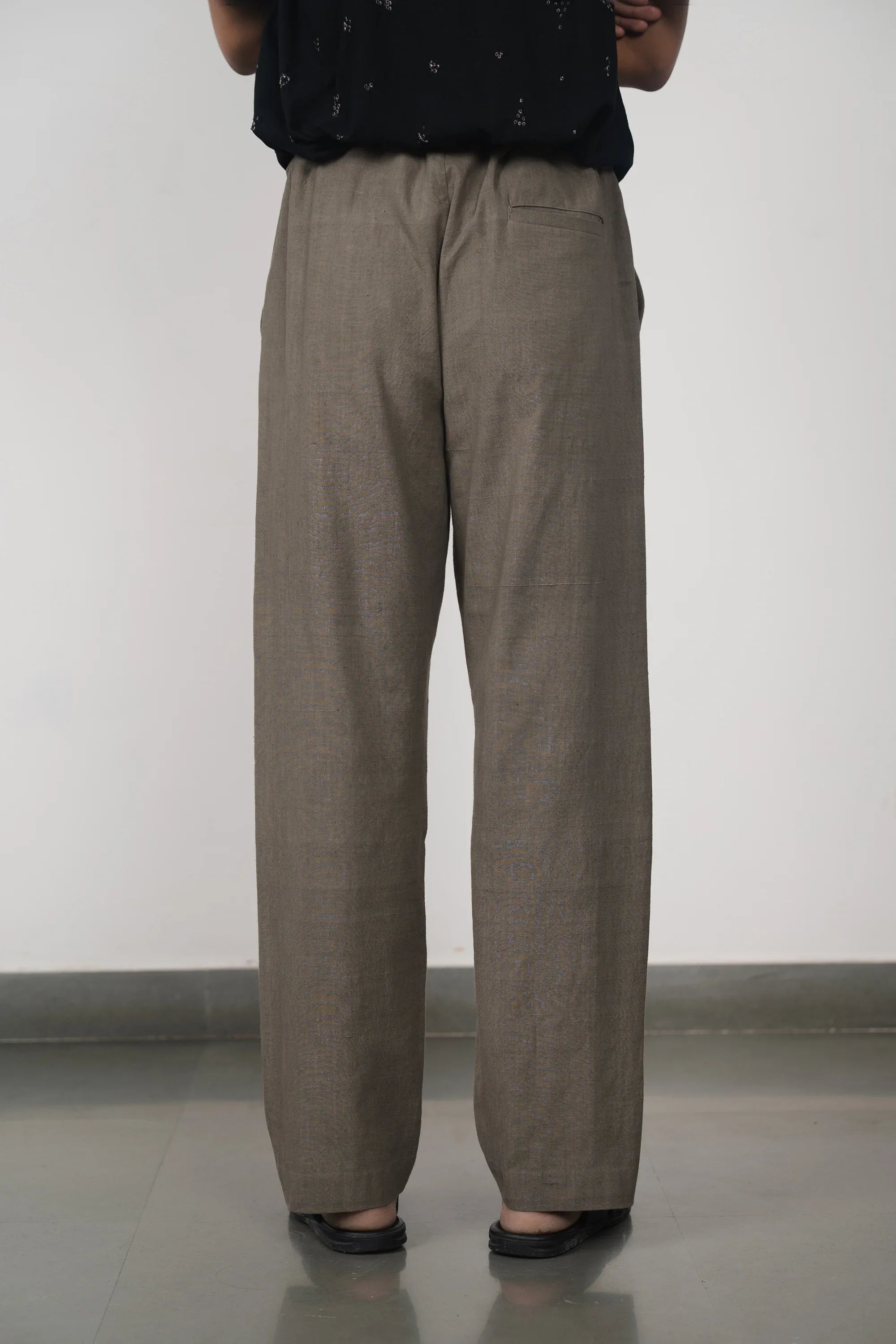 Ash Grey Drawstring Cotton Pant