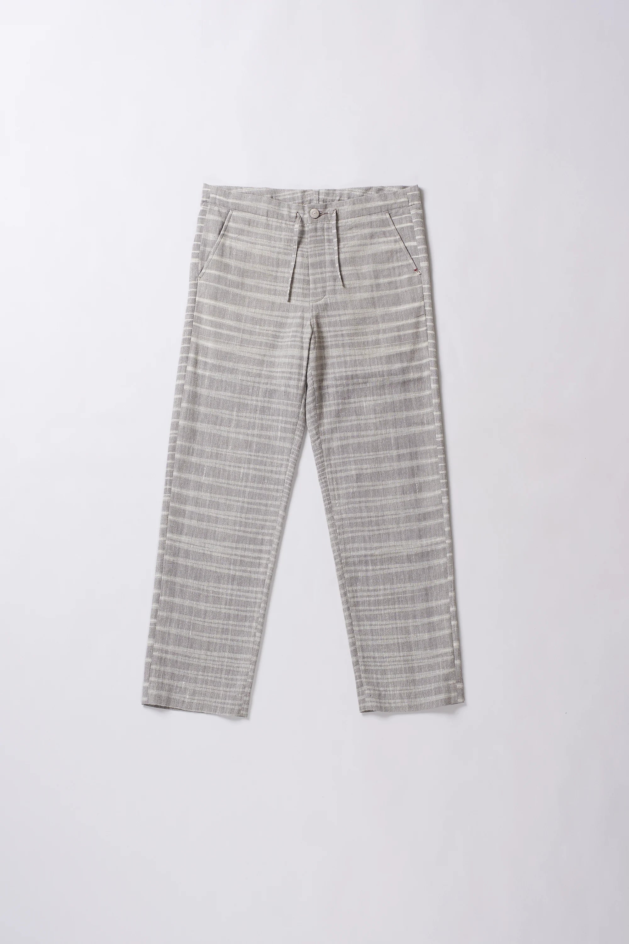 Smoke Unisex Drawstring Ikkat Trousers